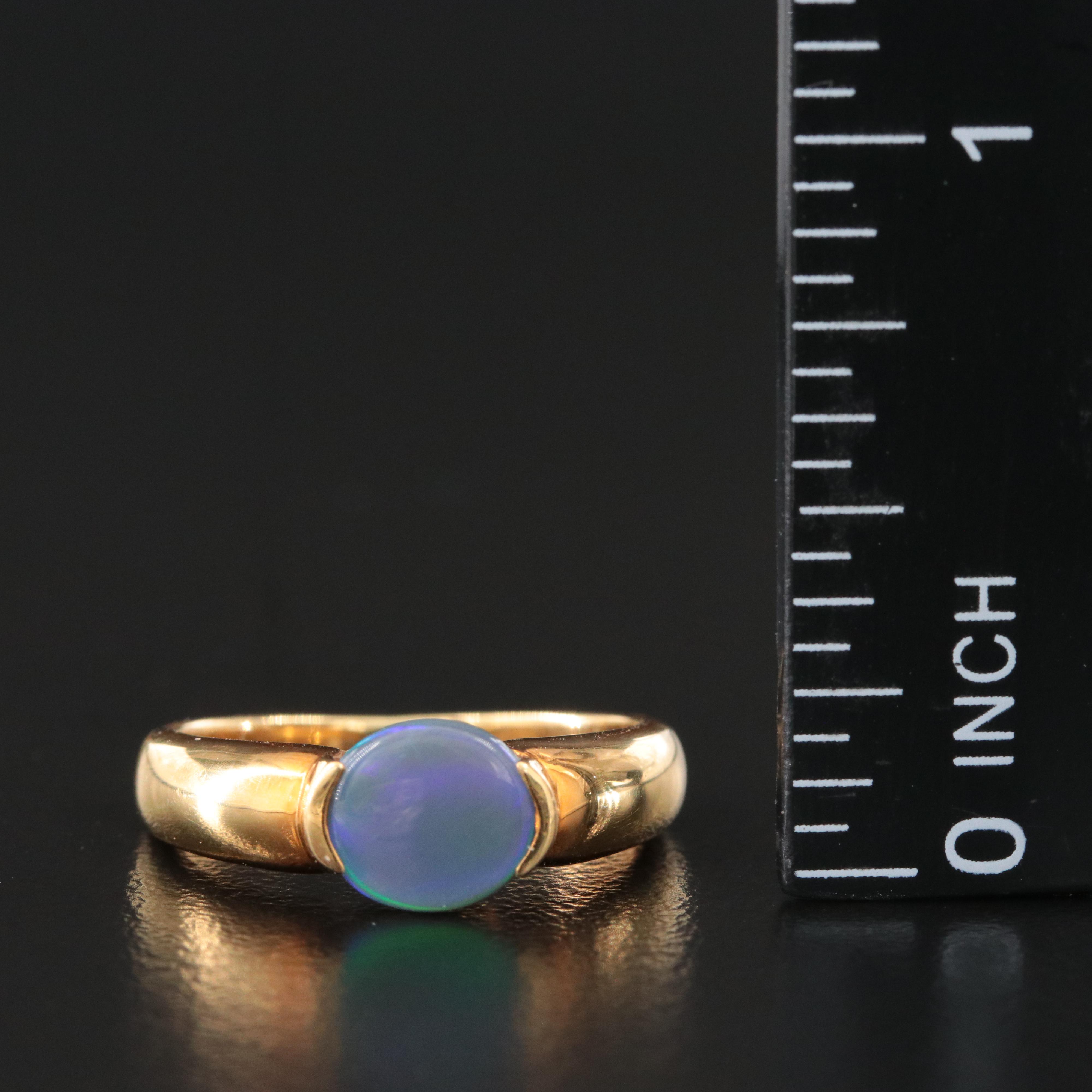 18K Opal East-West Ring