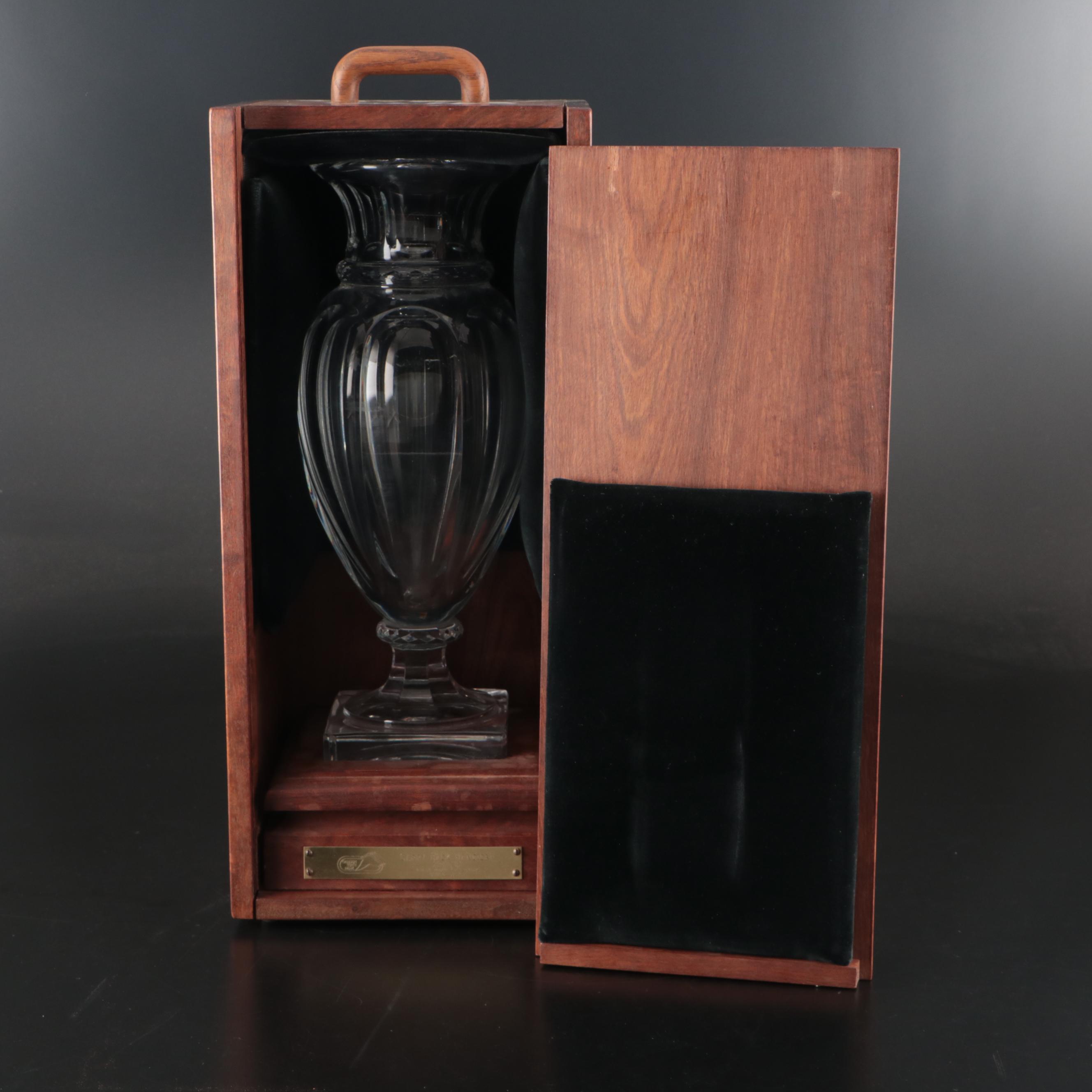 Baccarat "Eurydice" Crystal Vase as Trophy for Carry Back Handicap Race, 1985