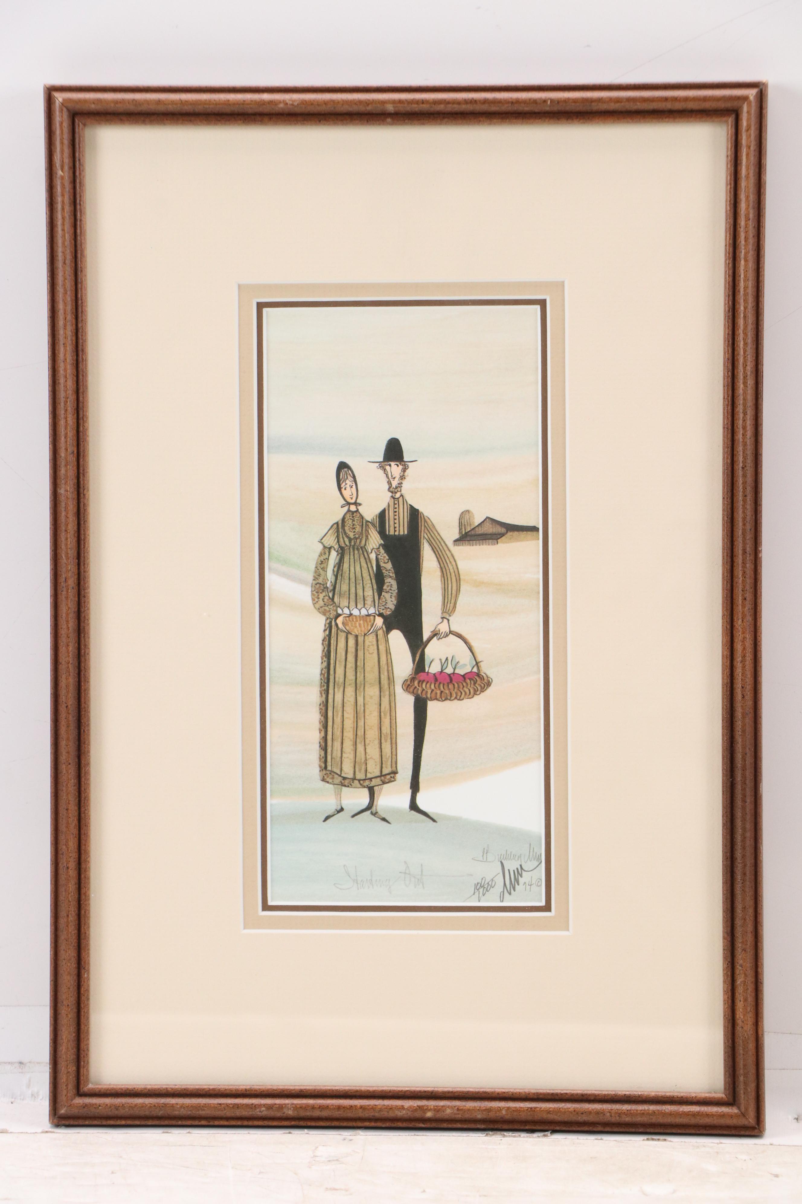 P. Buckley Moss Offset Lithographs "Melodie" and "Starting Out"