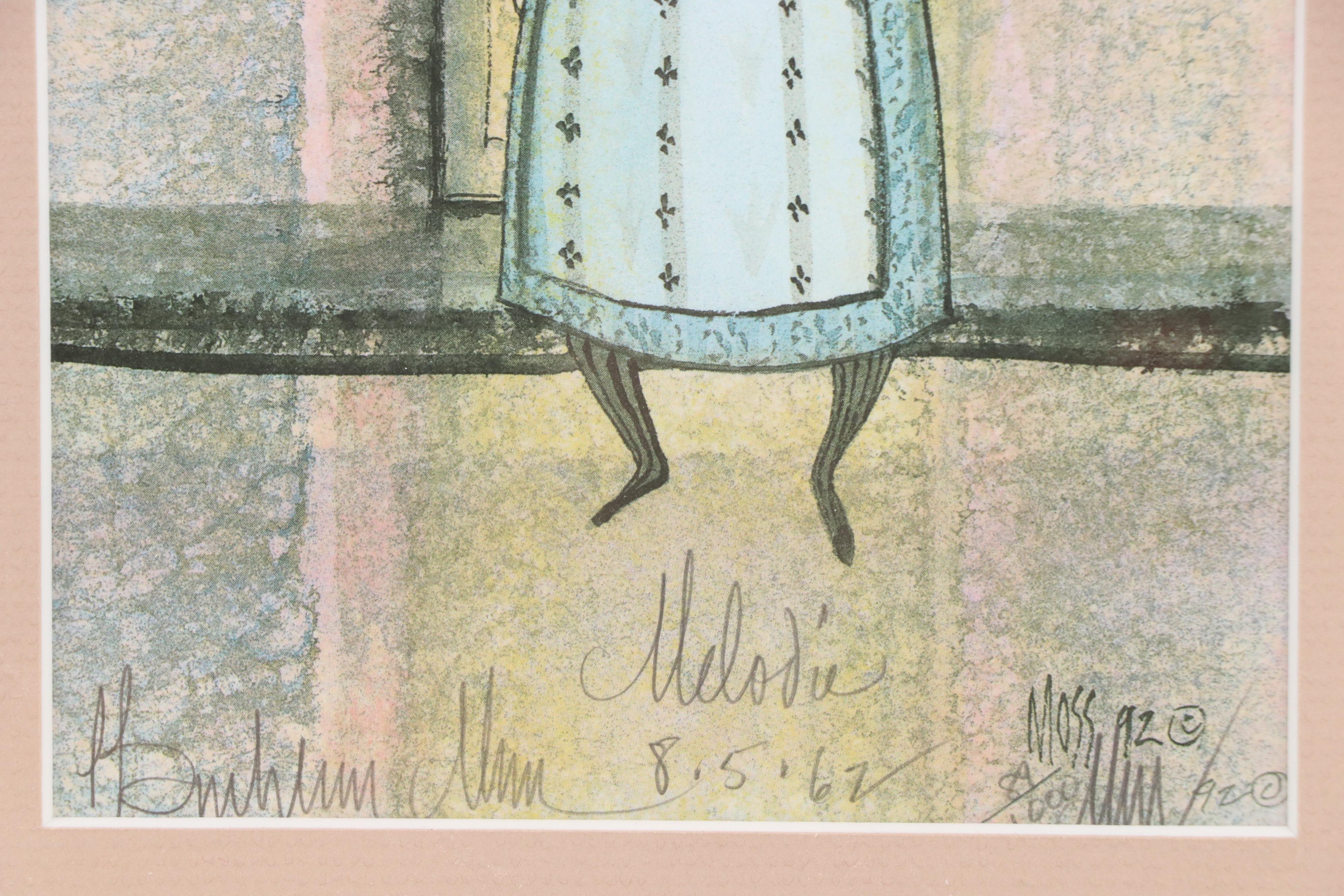 P. Buckley Moss Offset Lithographs "Melodie" and "Starting Out"