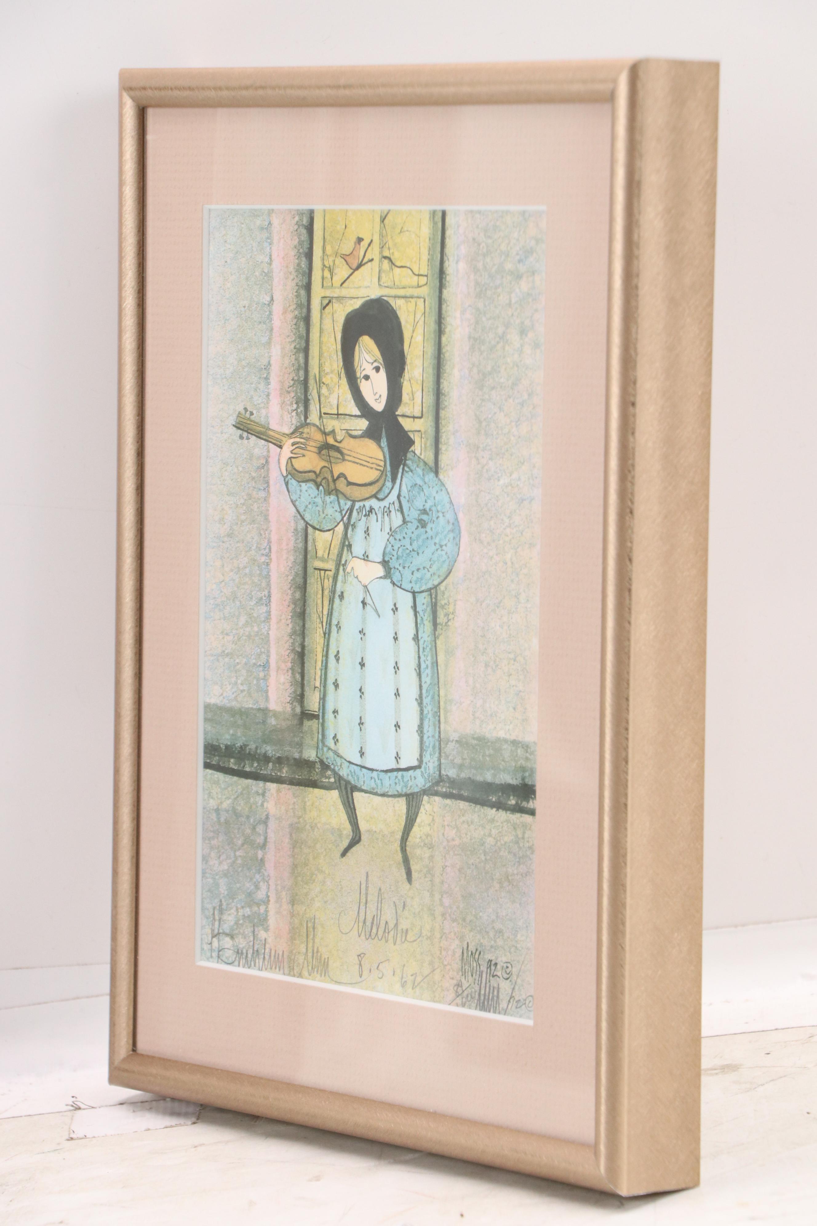 P. Buckley Moss Offset Lithographs "Melodie" and "Starting Out"