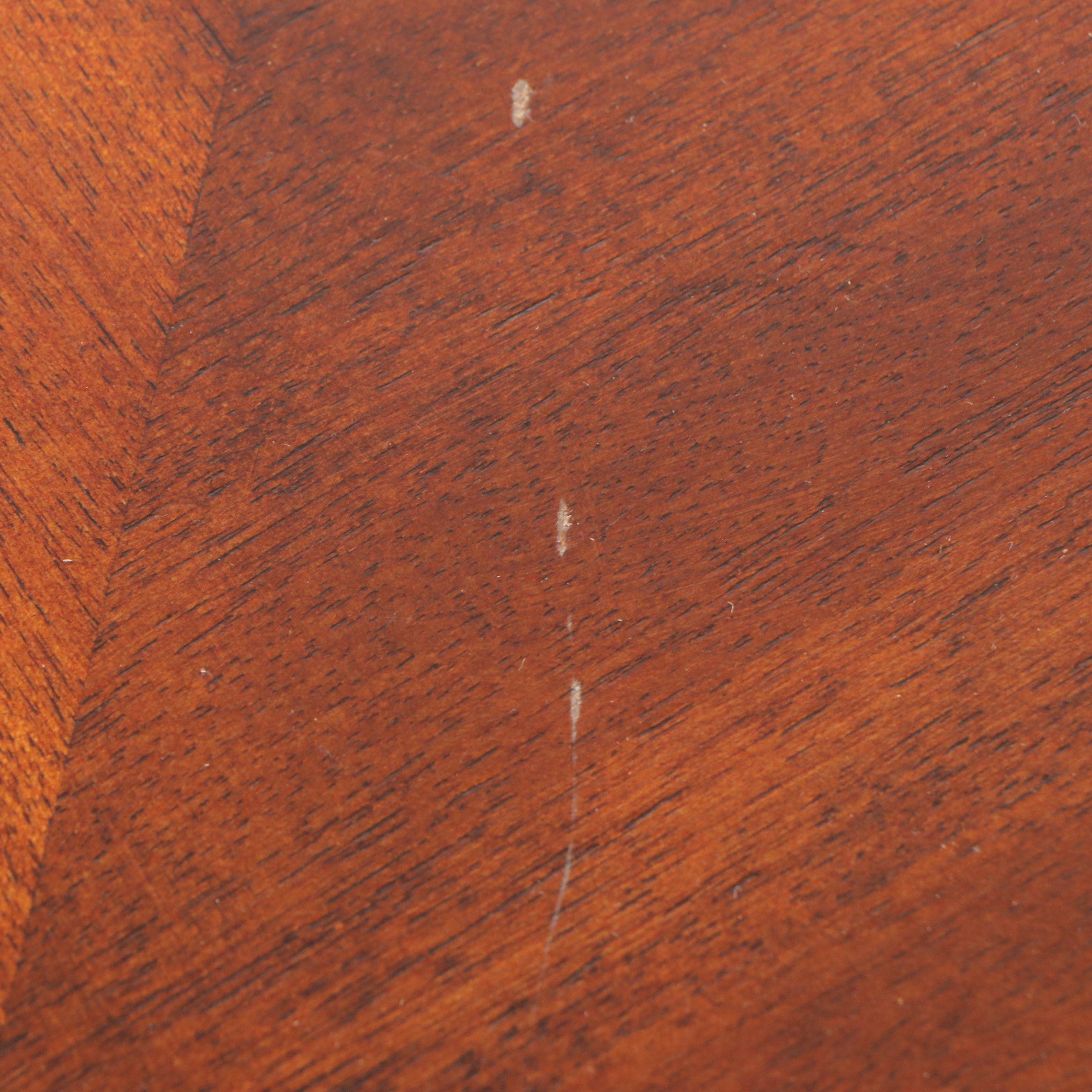 Contemporary Mahogany and Metal Coffee Table, 2012