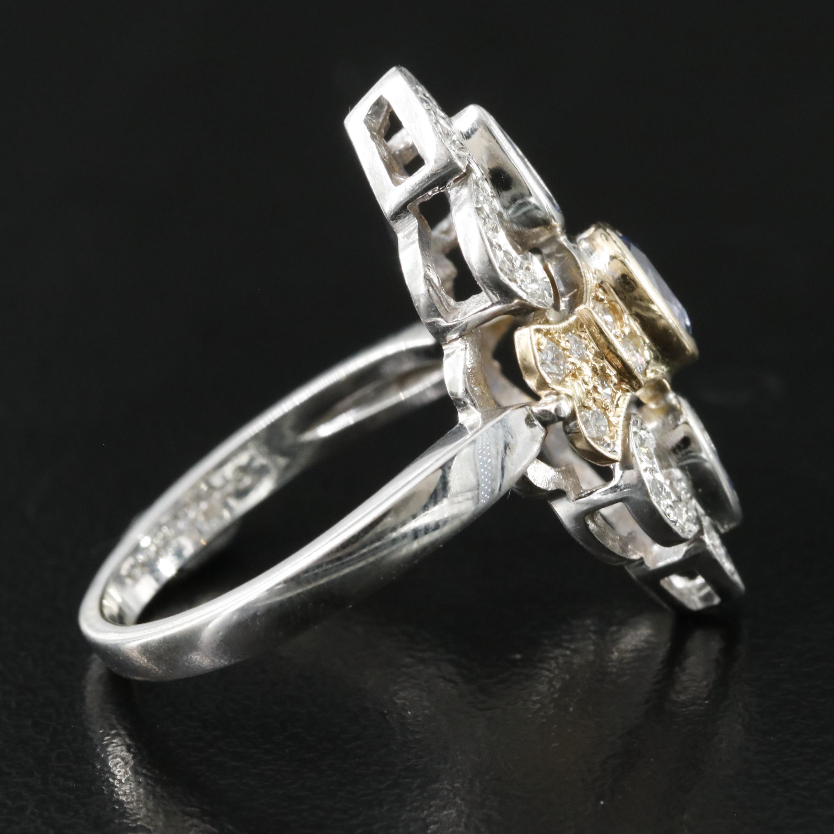 Crescendo 14K Sapphire and Diamond Ring