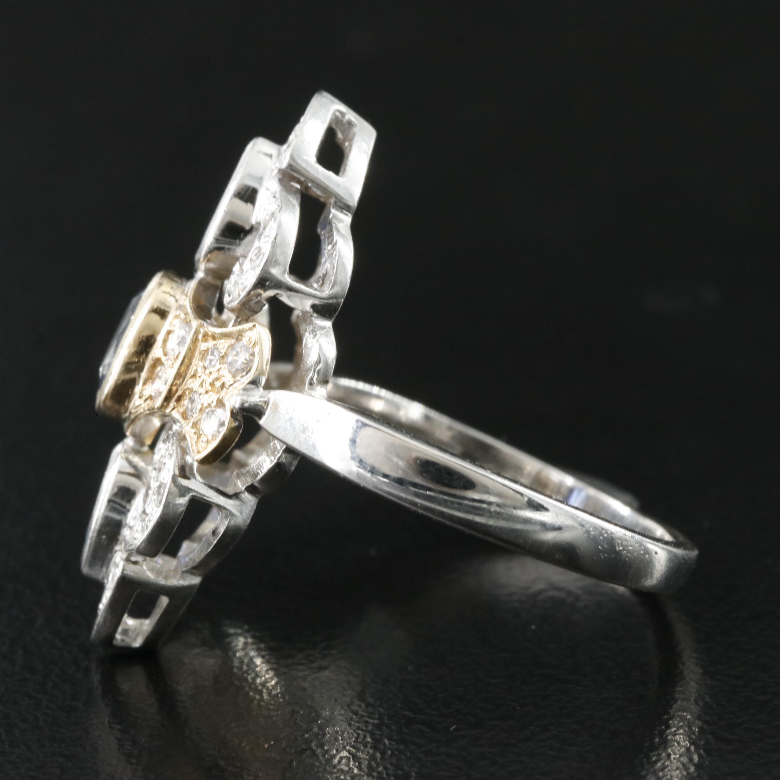 Crescendo 14K Sapphire and Diamond Ring