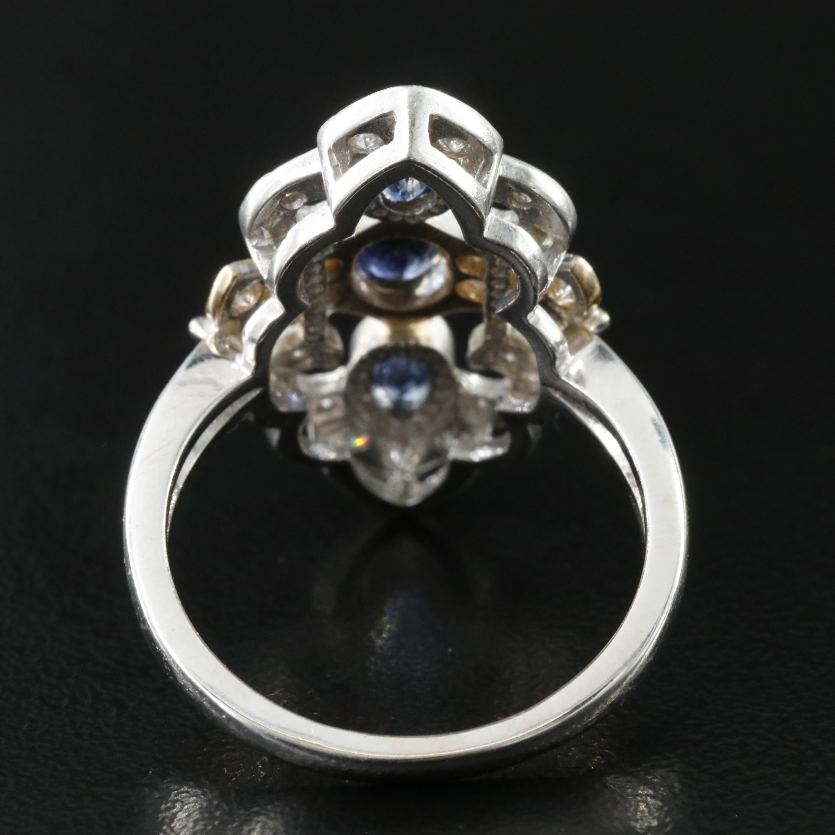 Crescendo 14K Sapphire and Diamond Ring
