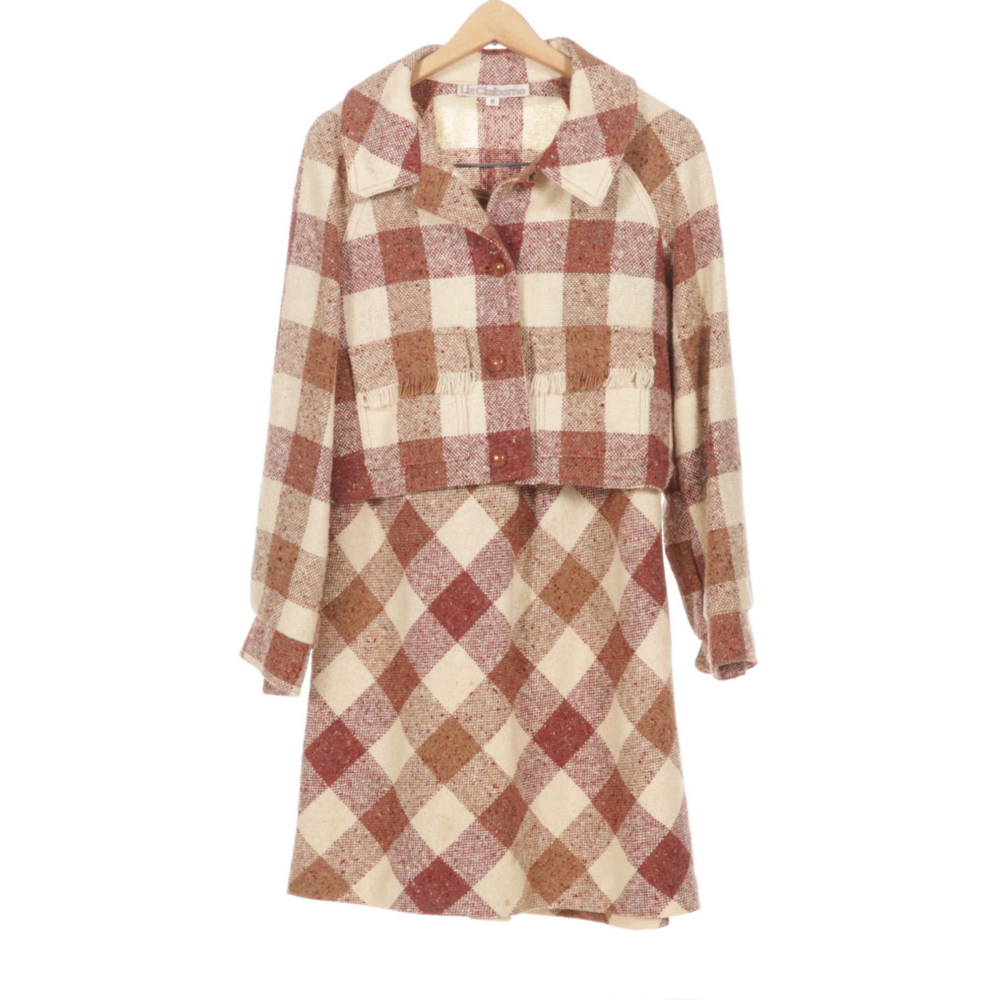 Crissa Linea Italiana and Liz Claiborne Wool 2-Piece Sets with Tweed Blazer