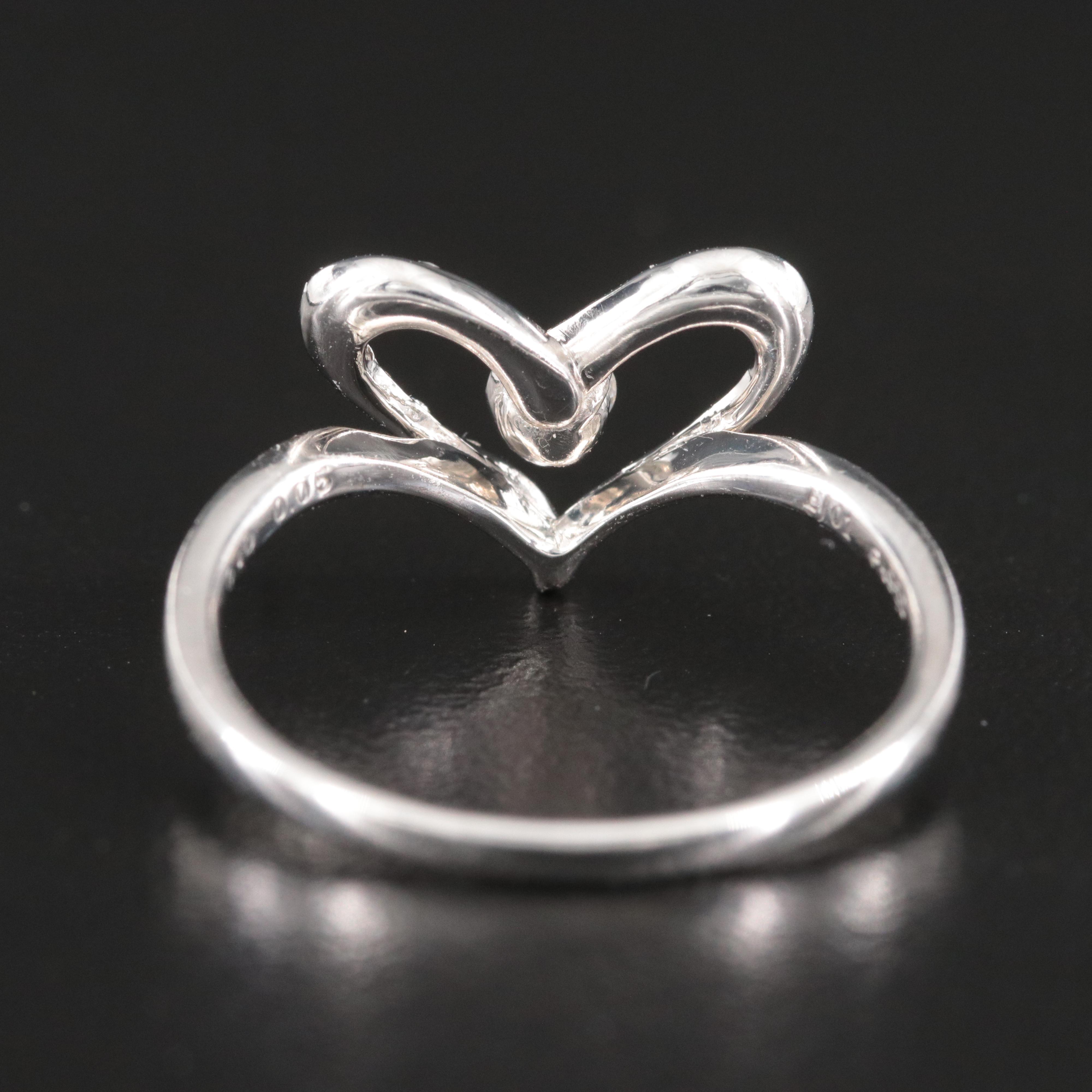 Platinum 0.17 CTW Diamond Heart Ring