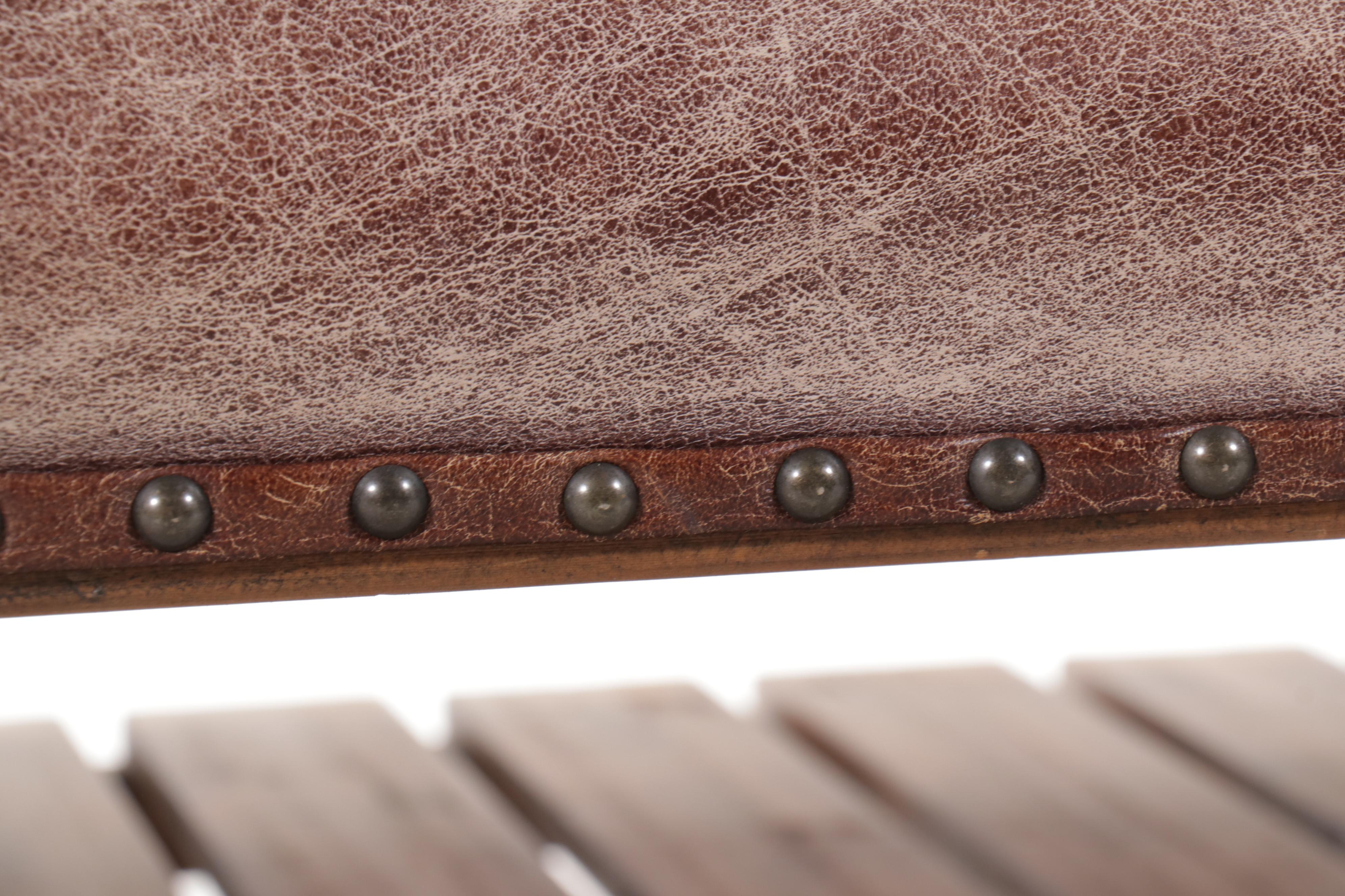 Pottery Barn Contemporary "Caden" Leather Ottoman, 2013