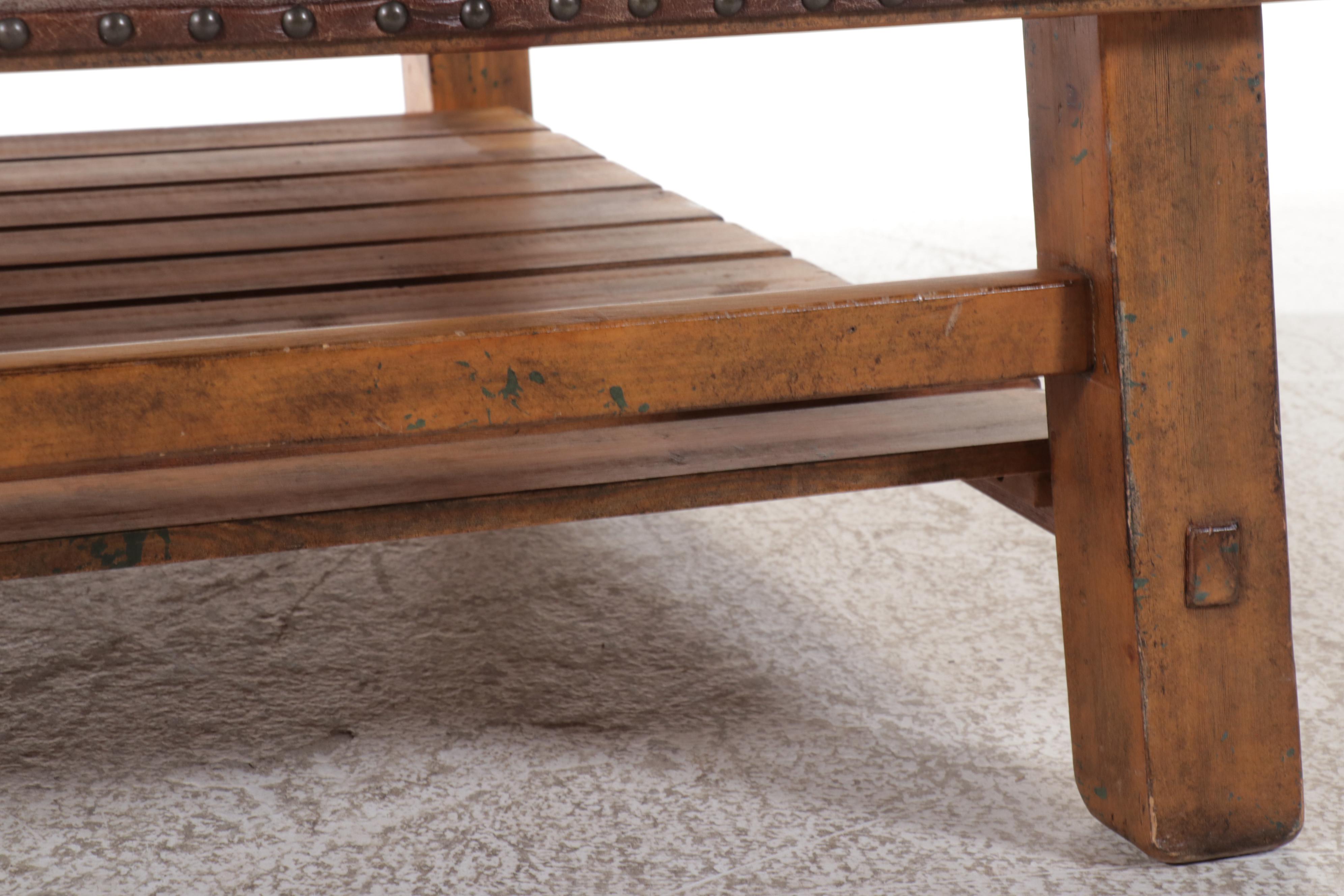 Pottery Barn Contemporary "Caden" Leather Ottoman, 2013