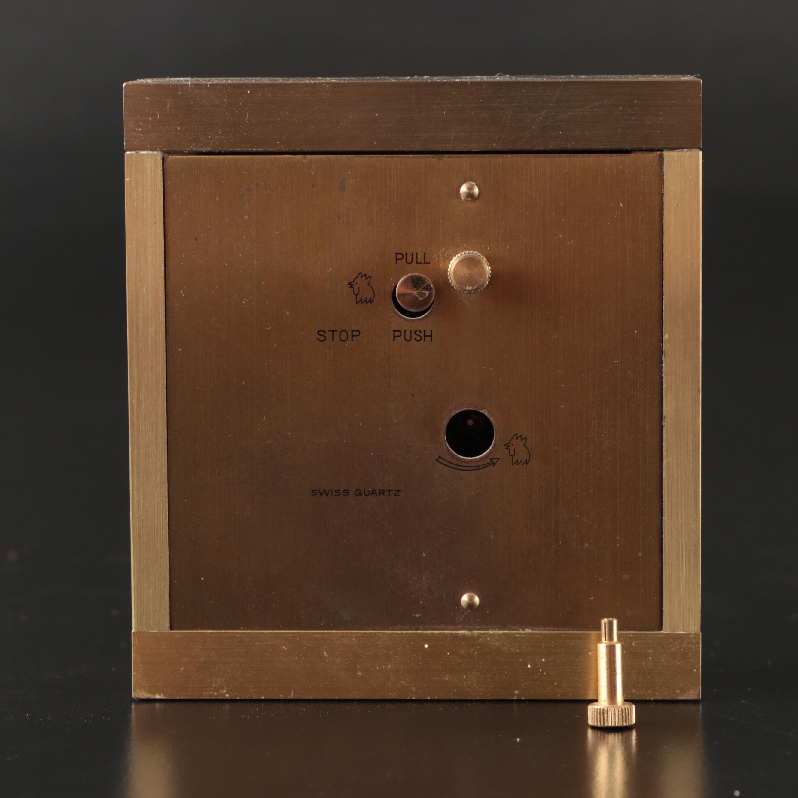 Tiffany & Co. Square Brass Alarm Clock