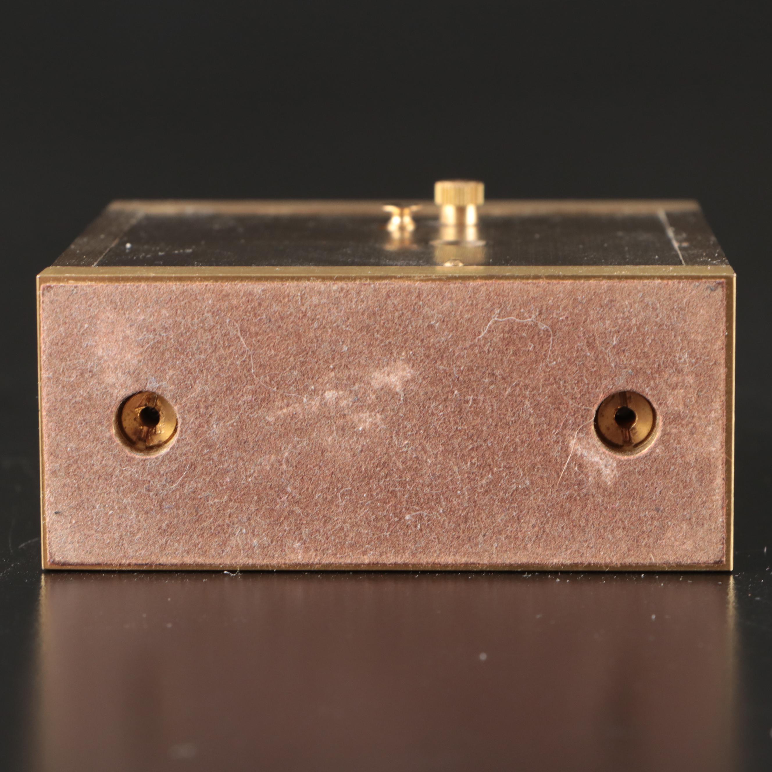 Tiffany & Co. Square Brass Alarm Clock