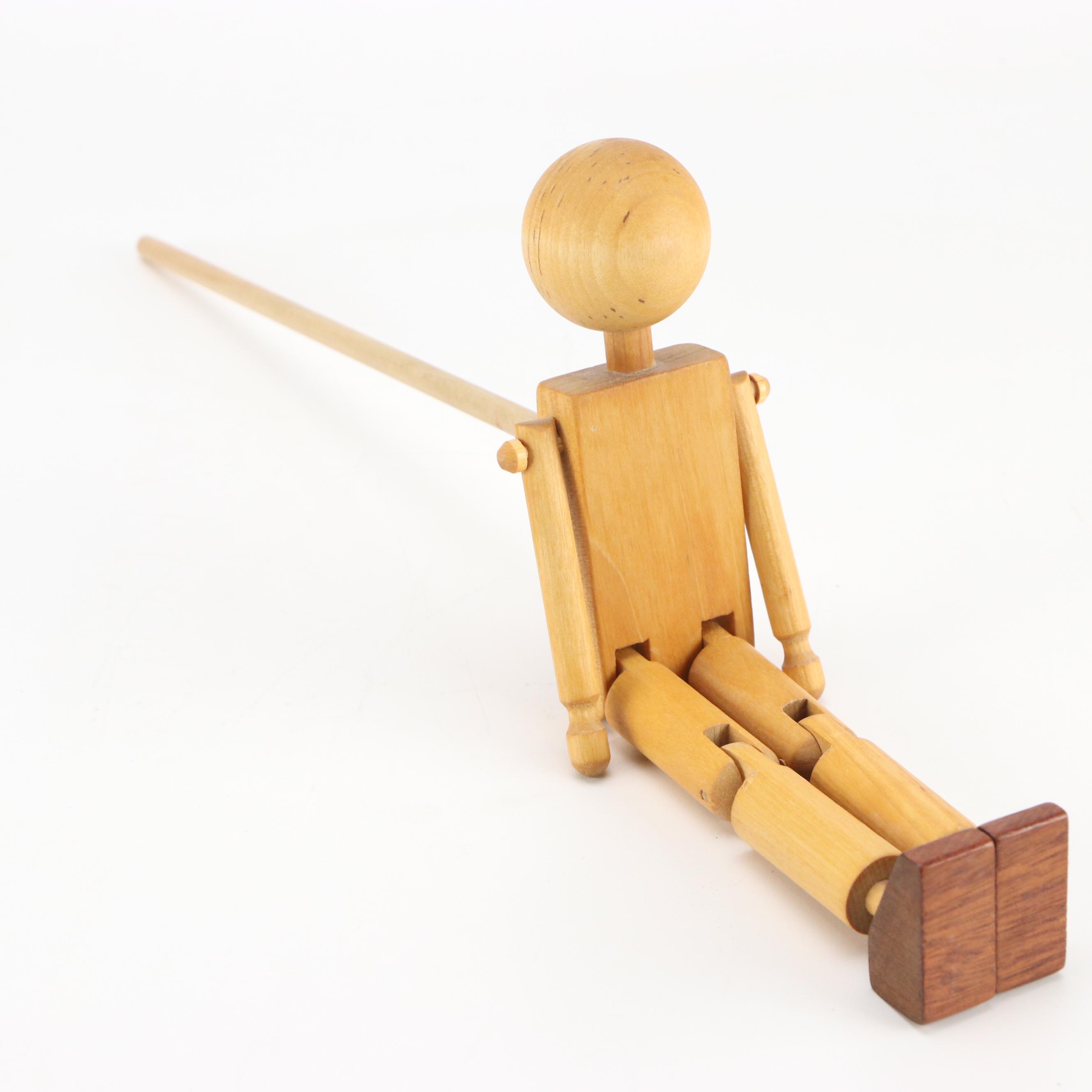 Polish Gnome Bowling Nesting Dolls with More Folk Art Wood Toys