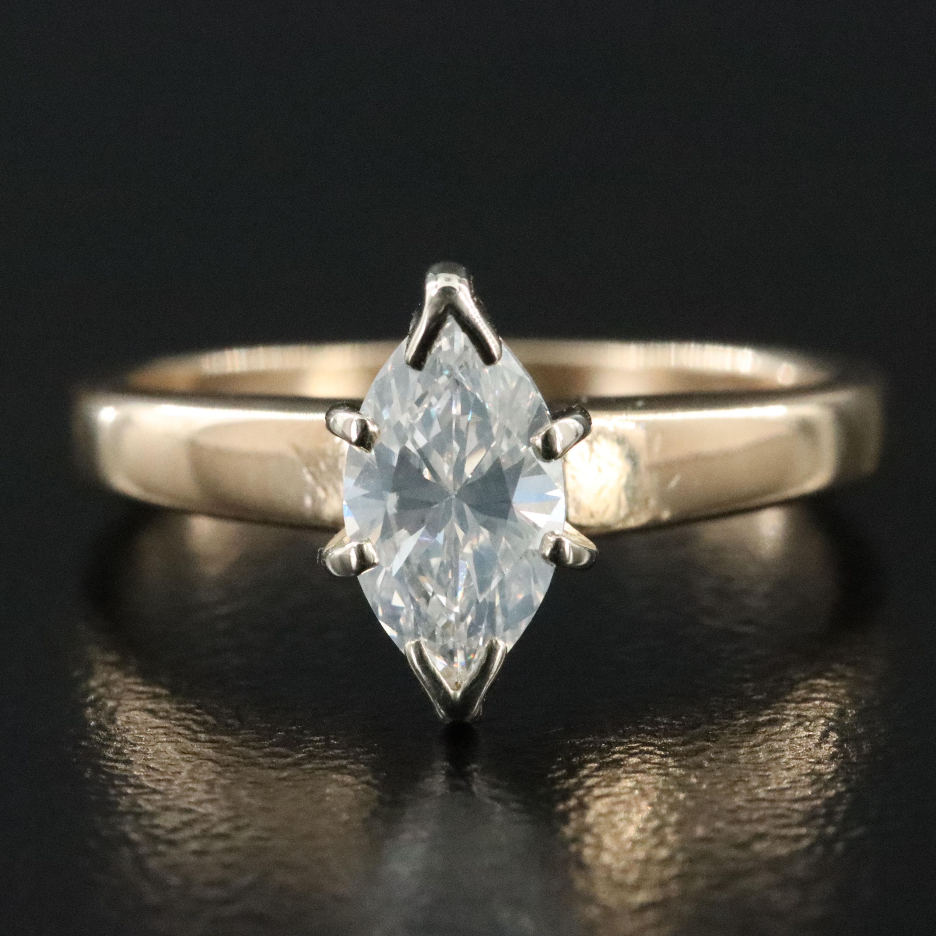 14K 0.65 CT Diamond Solitaire Ring