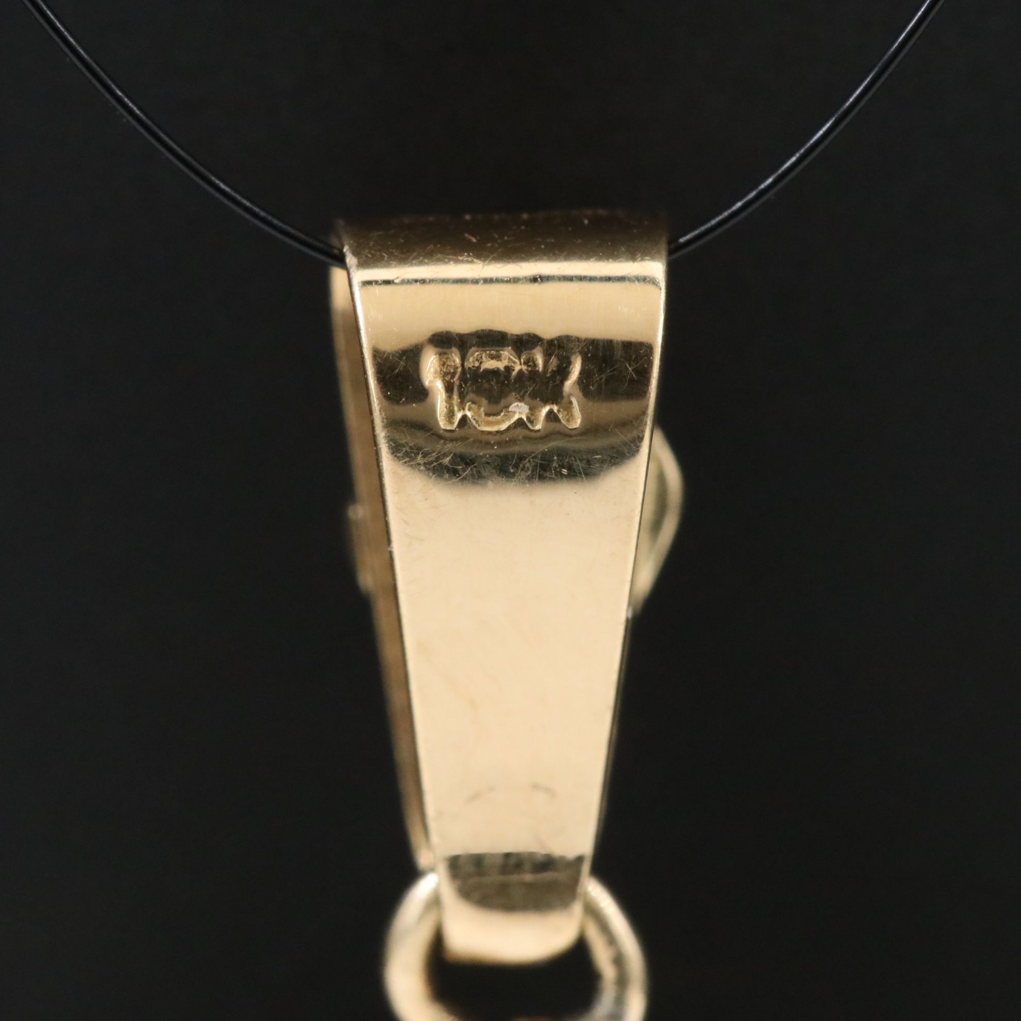 18K 2.56 CT Emerald and Diamond Pendant