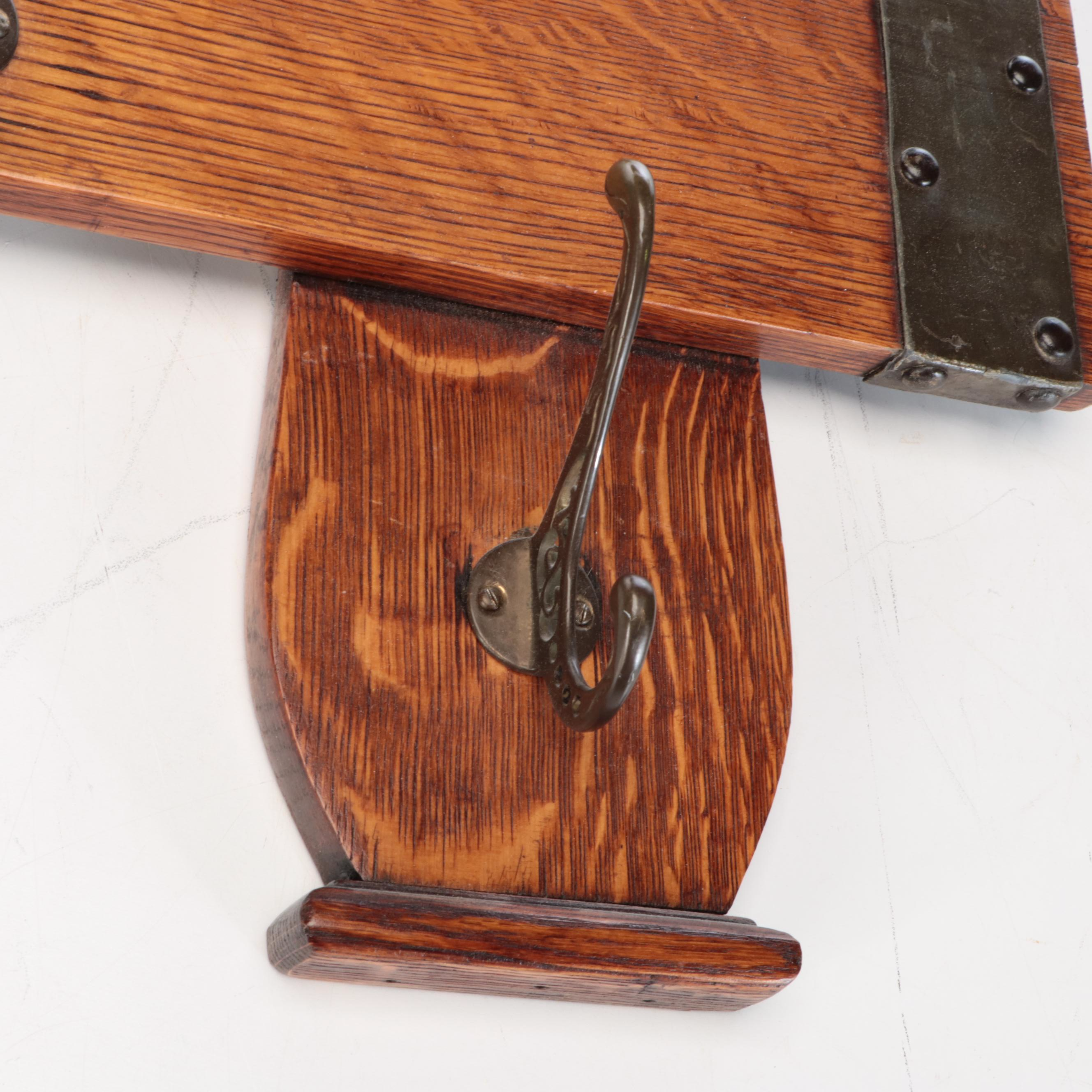 Wooden Hanging Coat and Hat Rack