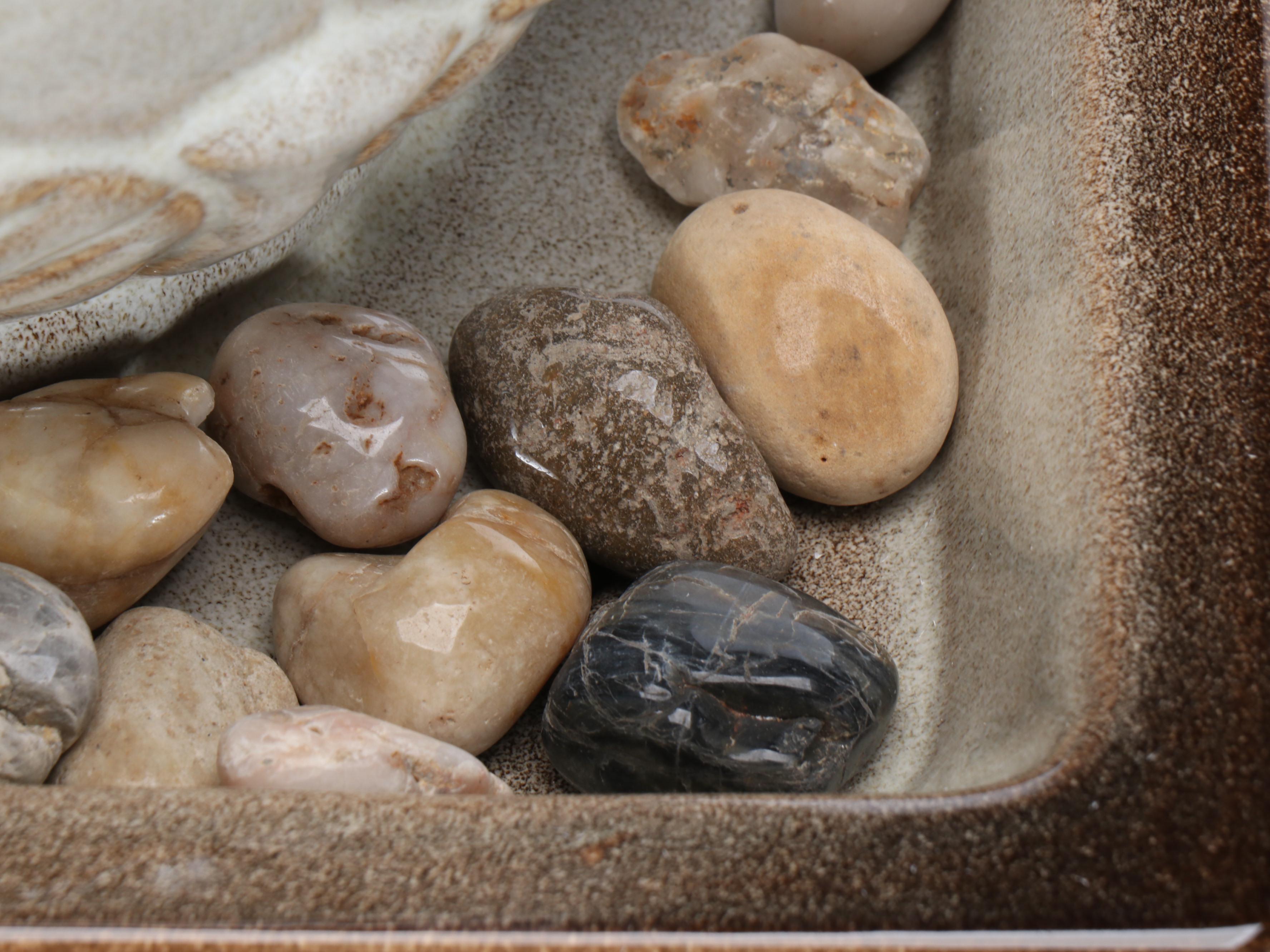 Glitzhome Artichoke Pedestal Ceramic Illuminated Outdoor Fountain