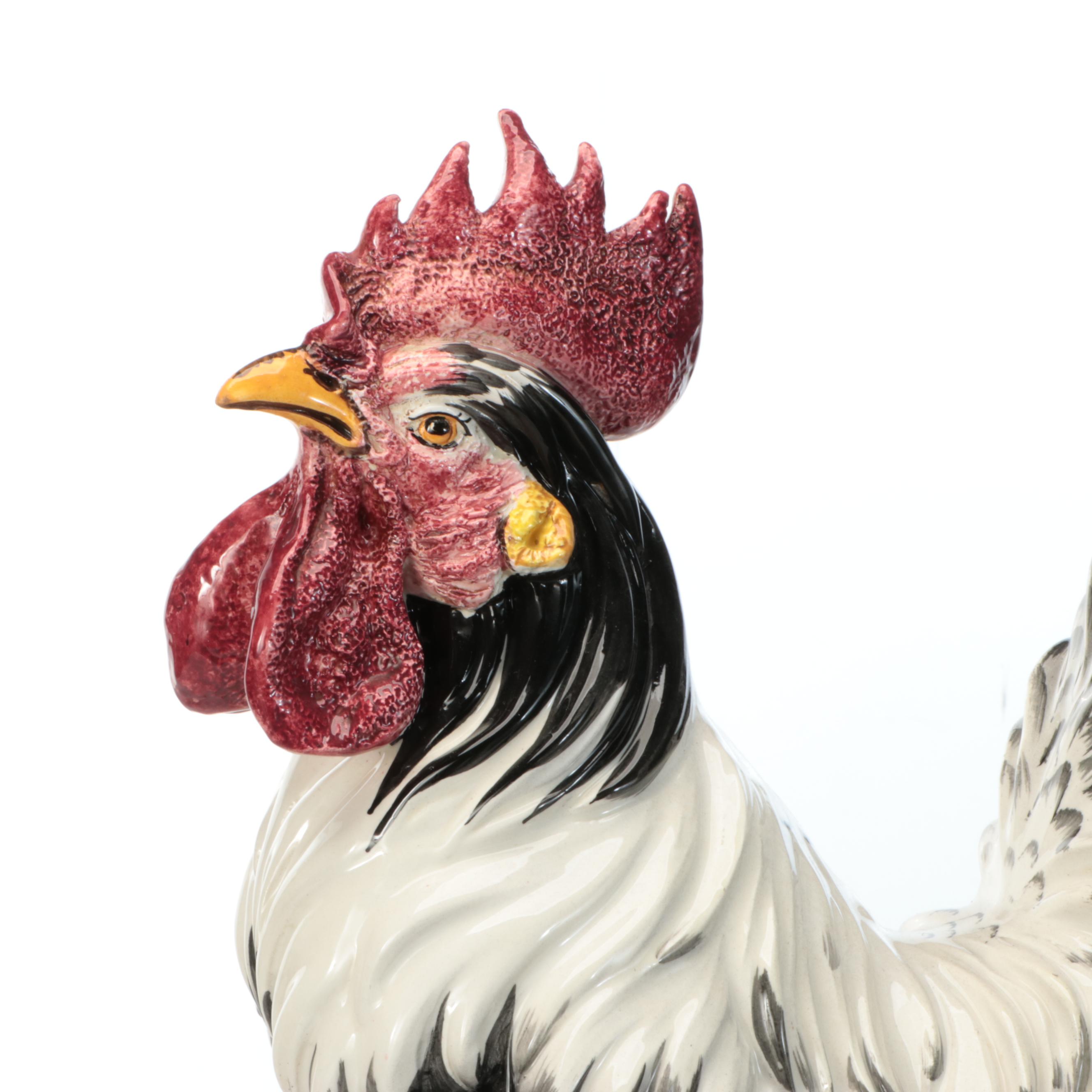 Hand-Painted Ceramic Rooster Figure by "Intrada Italy"