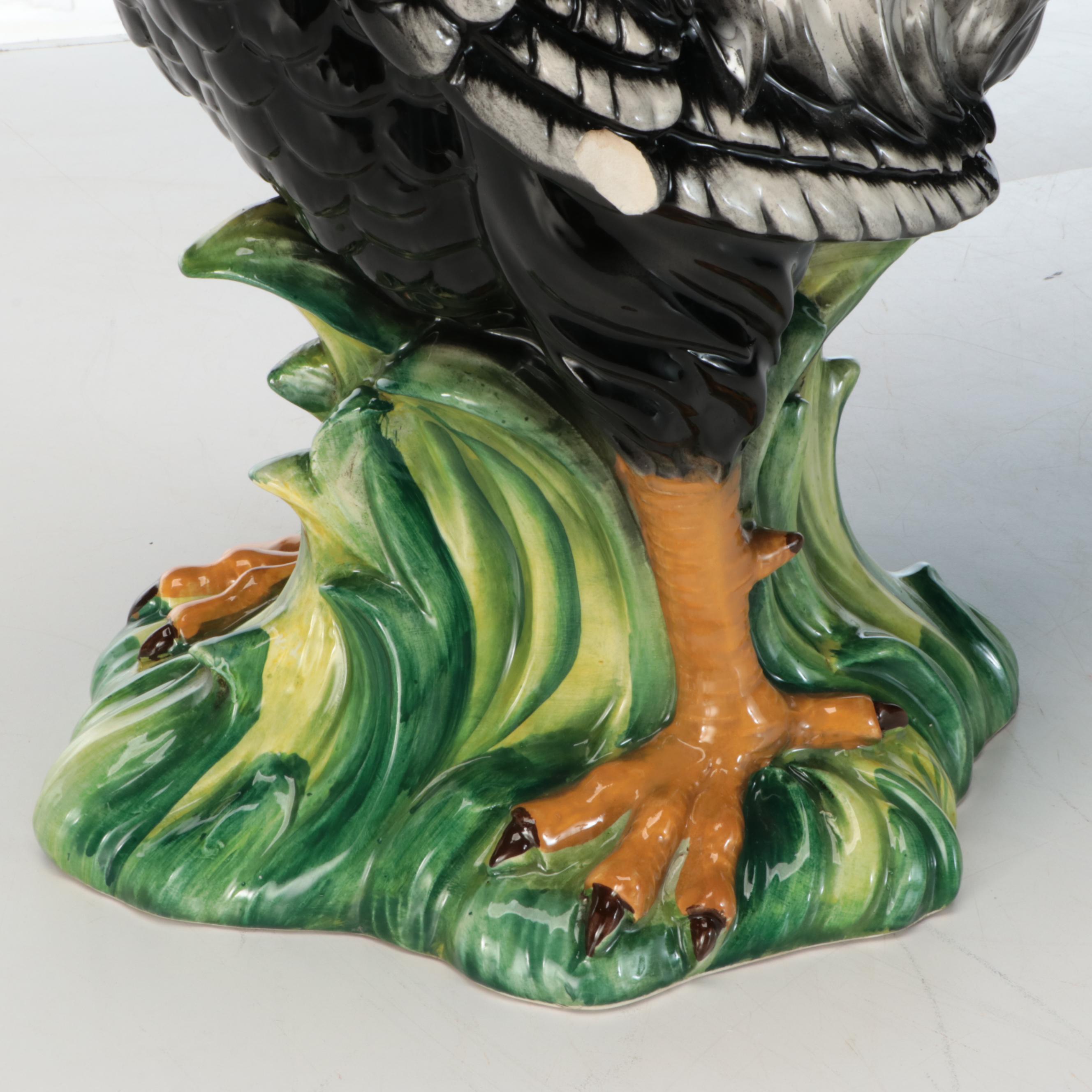 Hand-Painted Ceramic Rooster Figure by "Intrada Italy"