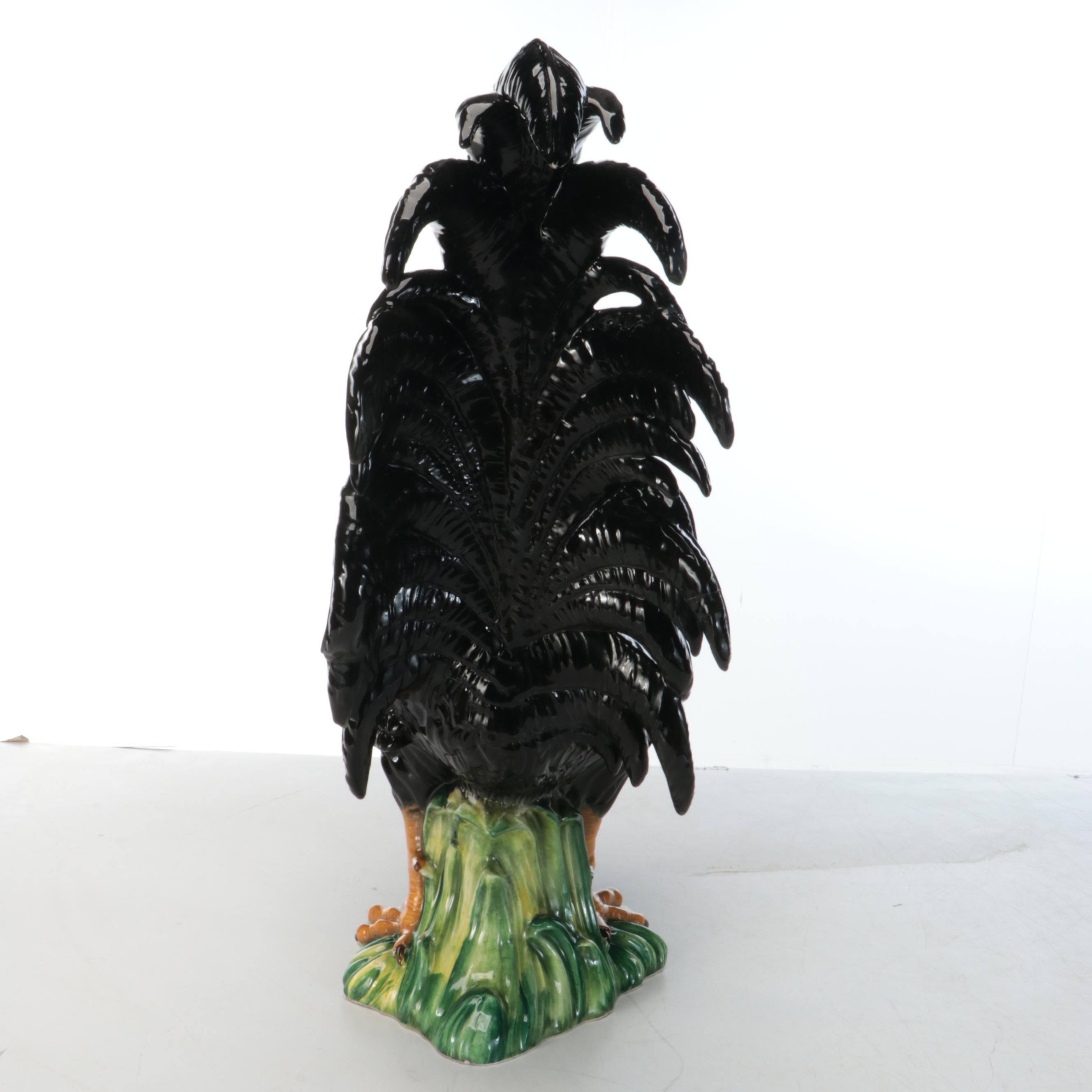 Hand-Painted Ceramic Rooster Figure by "Intrada Italy"