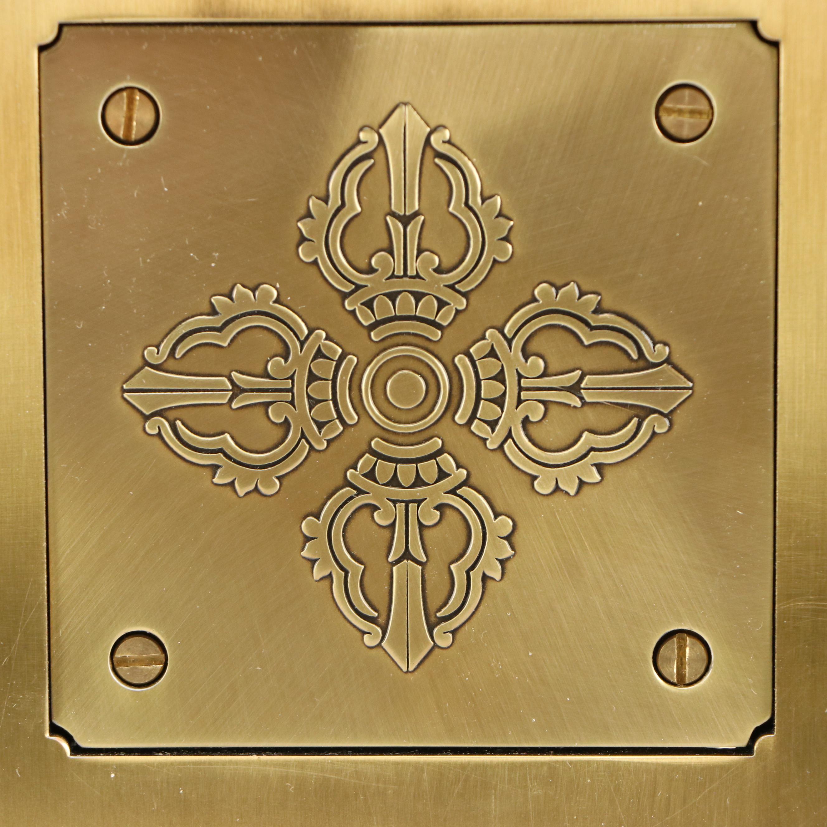 Buddhist Brass Stupa Statue