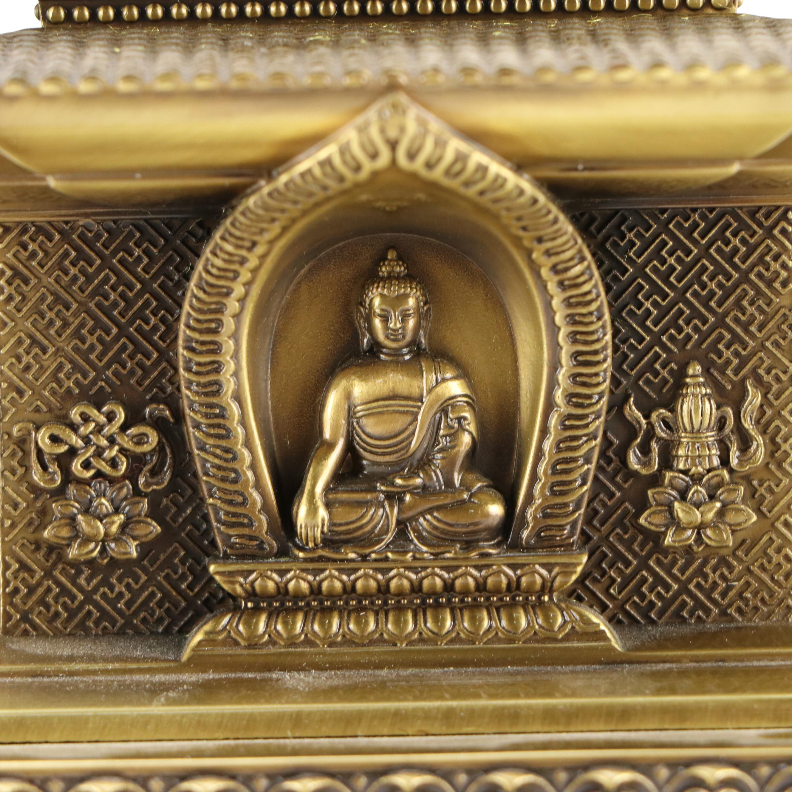 Buddhist Brass Stupa Statue