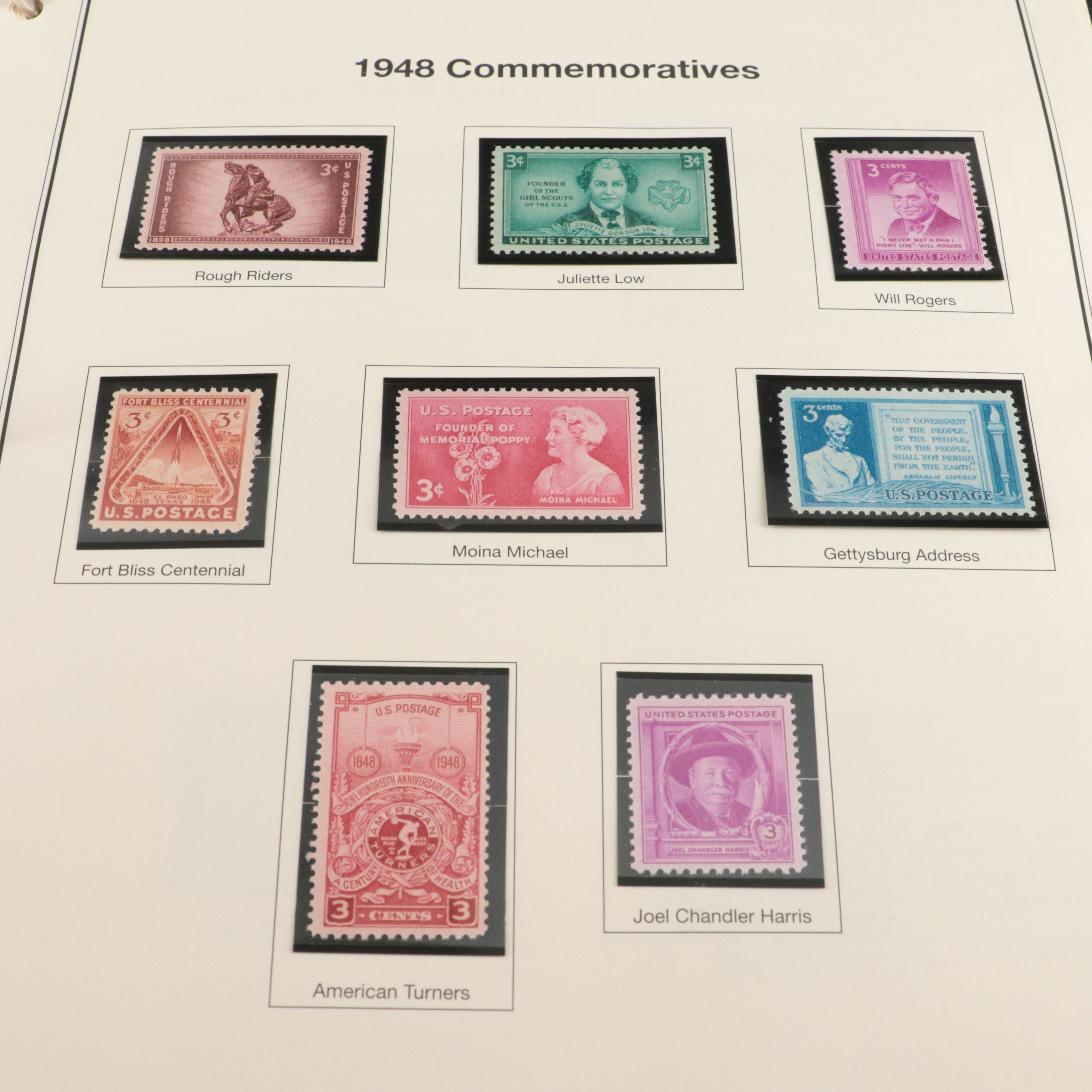 Album of Mint Condition U.S. Commemorative Postage Stamps, 1893 to 1979