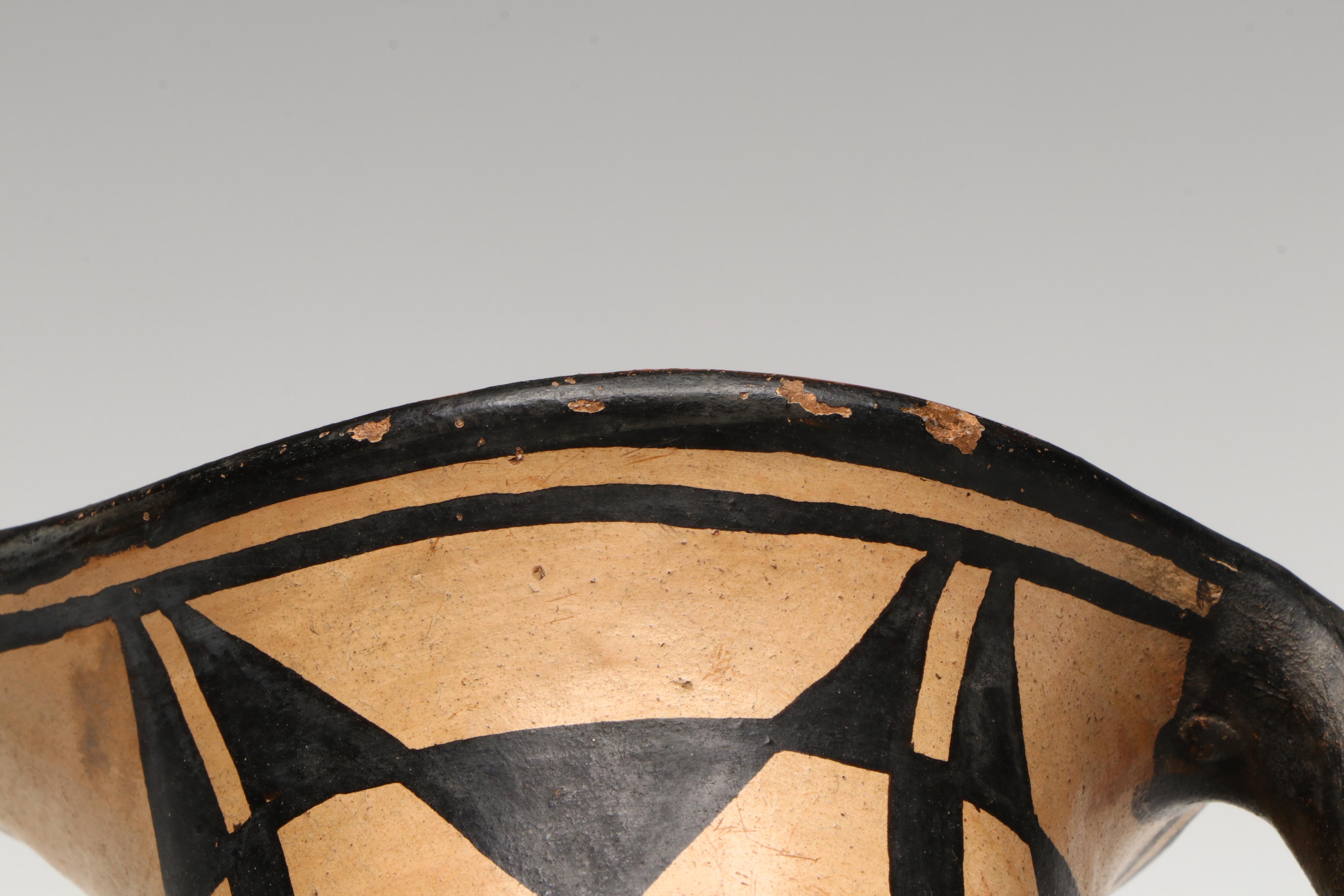 Indigenous Southwestern Pueblo Polychrome Pottery Pitcher and Canteen