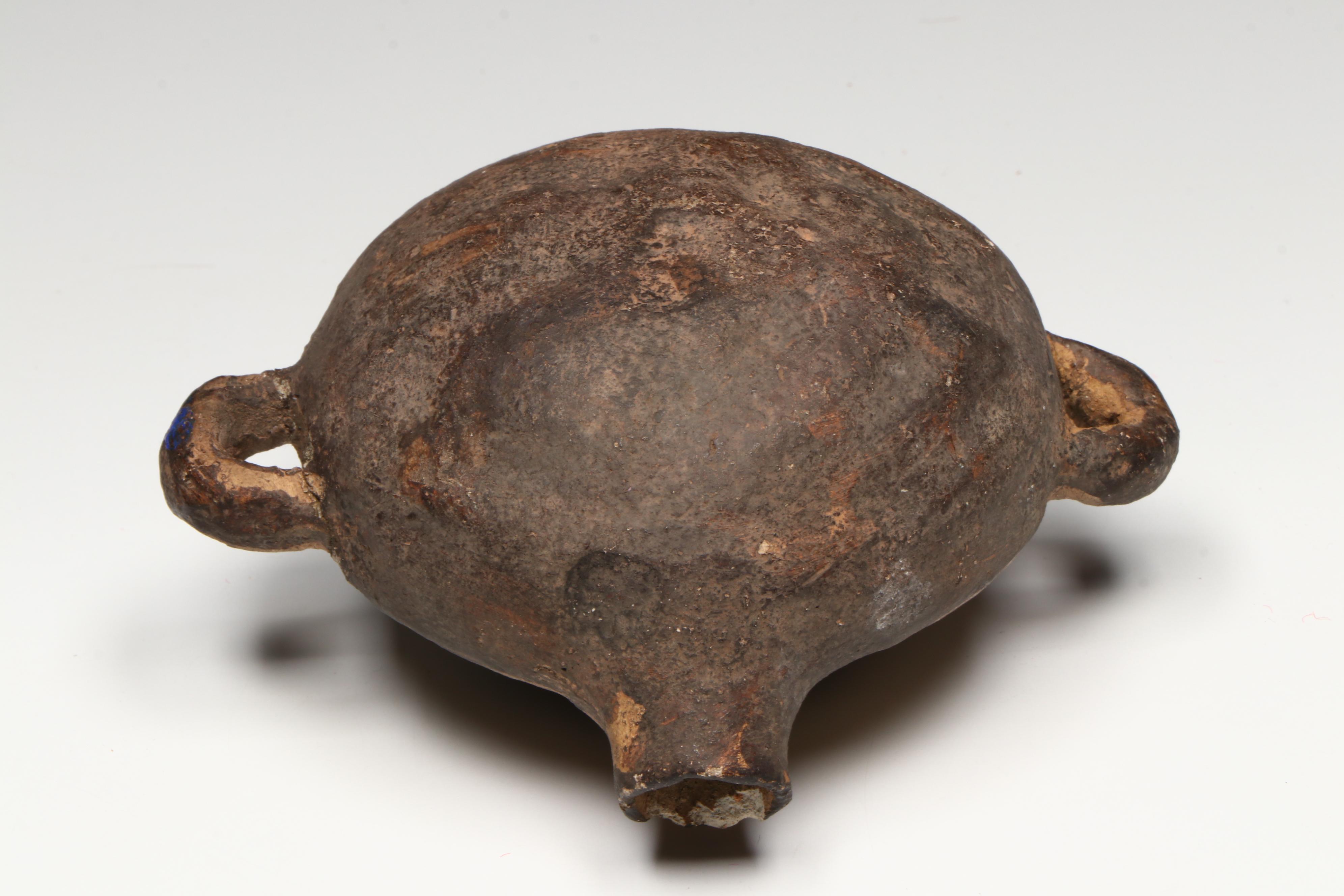 Indigenous Southwestern Pueblo Polychrome Pottery Pitcher and Canteen