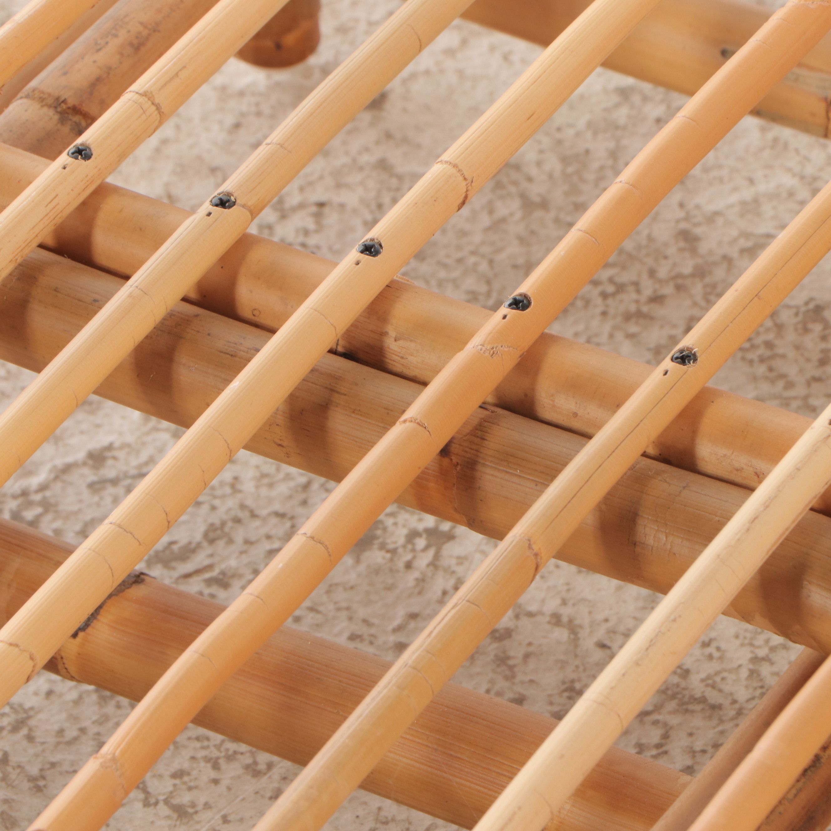 Hollywood Regency Rattan Sleigh Daybed, Mid to Late 20th Century