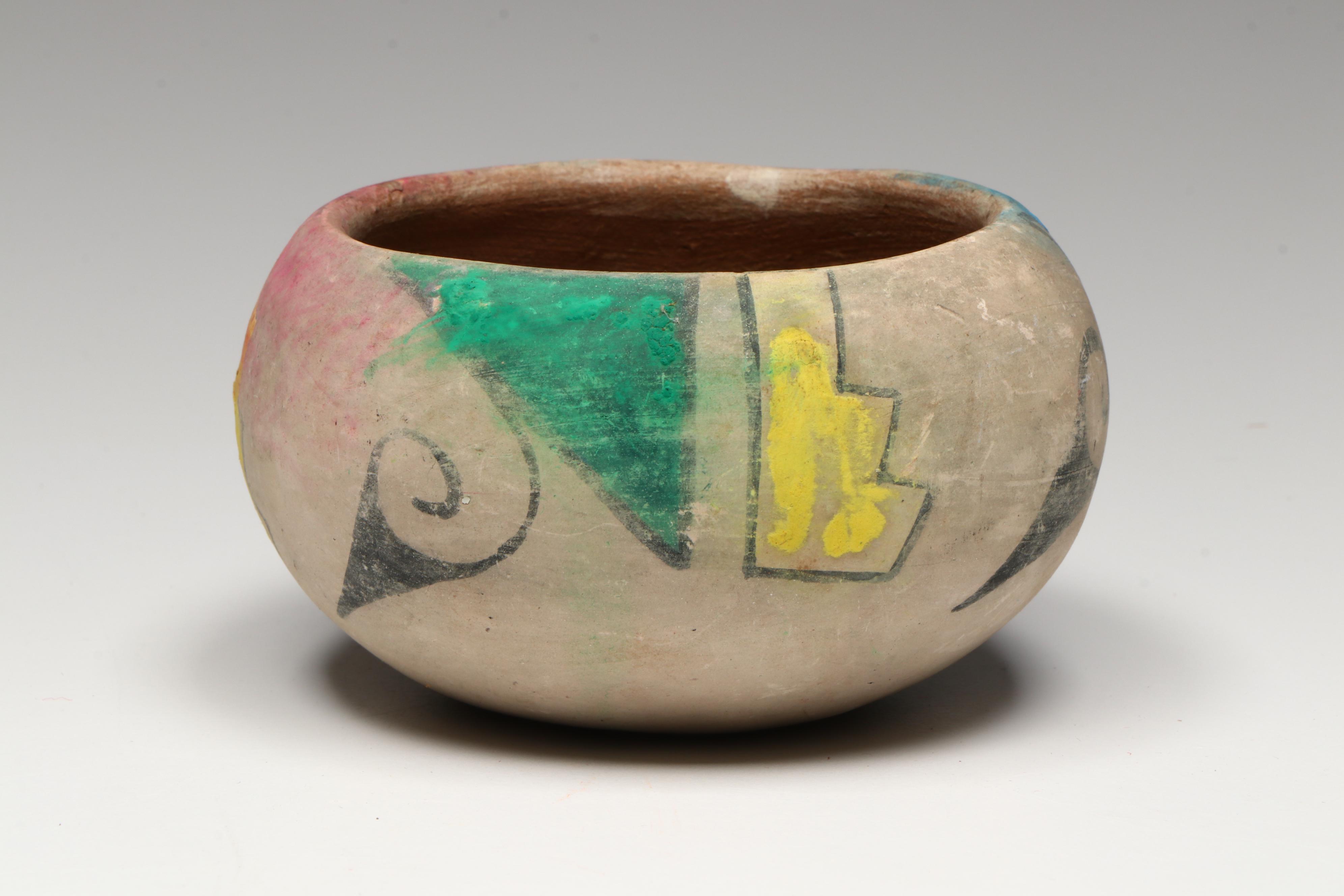 Indigenous Southwestern Pueblo Pottery, Includes a San Juan Pueblo Wedding Vase