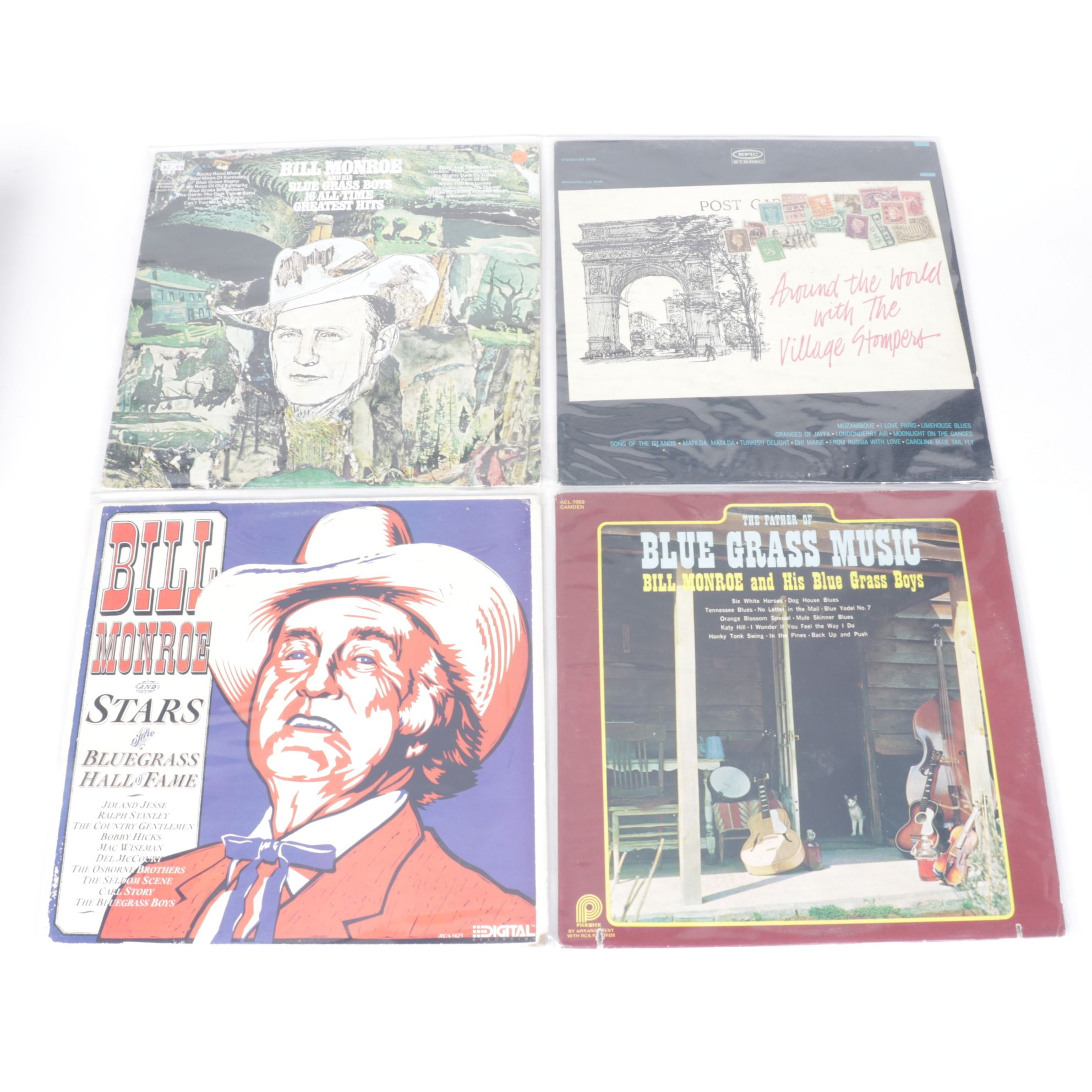 Bill Monroe & The Bluegrass Boys, The Village Stompers and More Vinyl Records