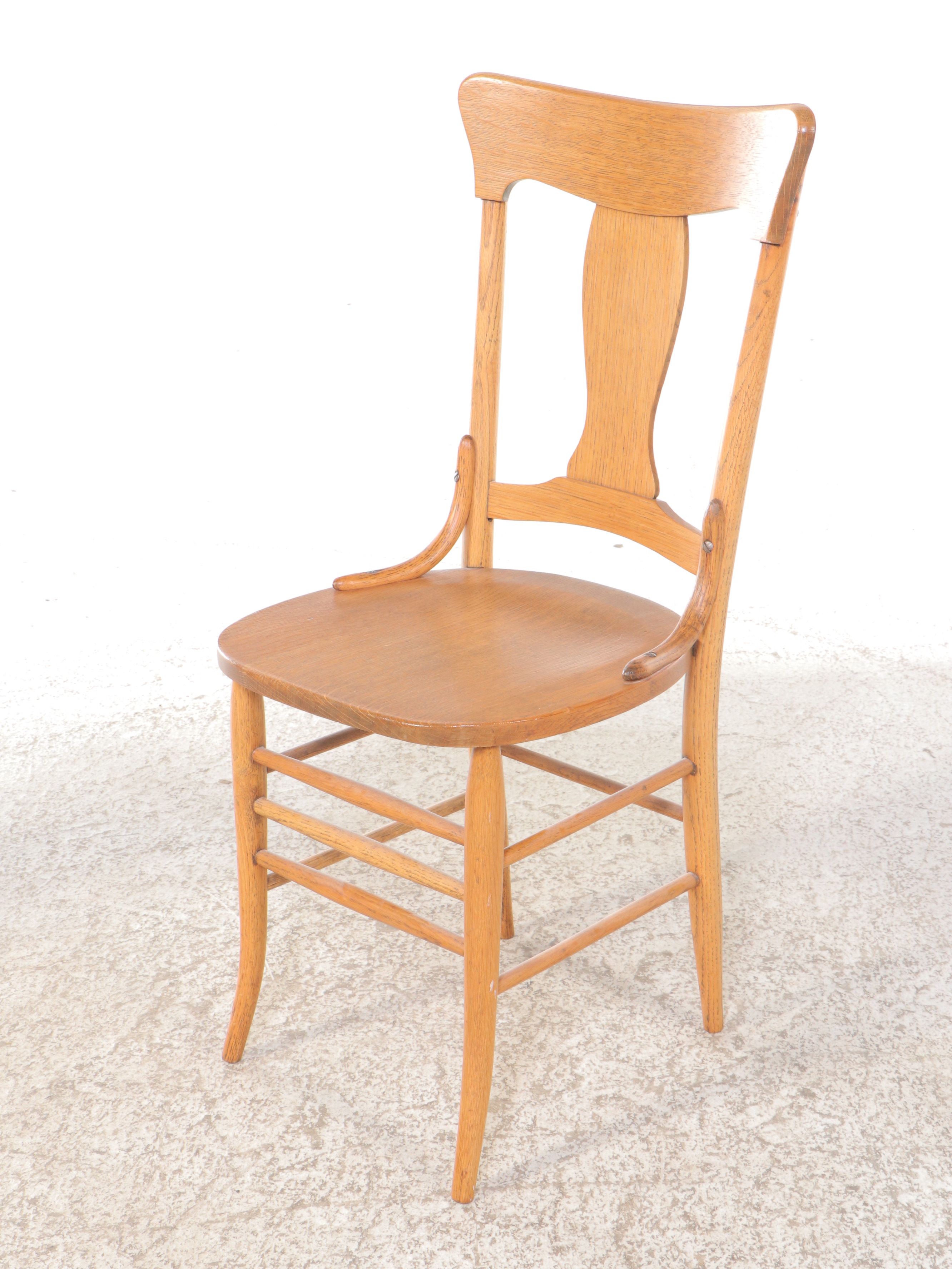 Murphy Oak with Other Polish Art Deco Style Bentwood Chairs