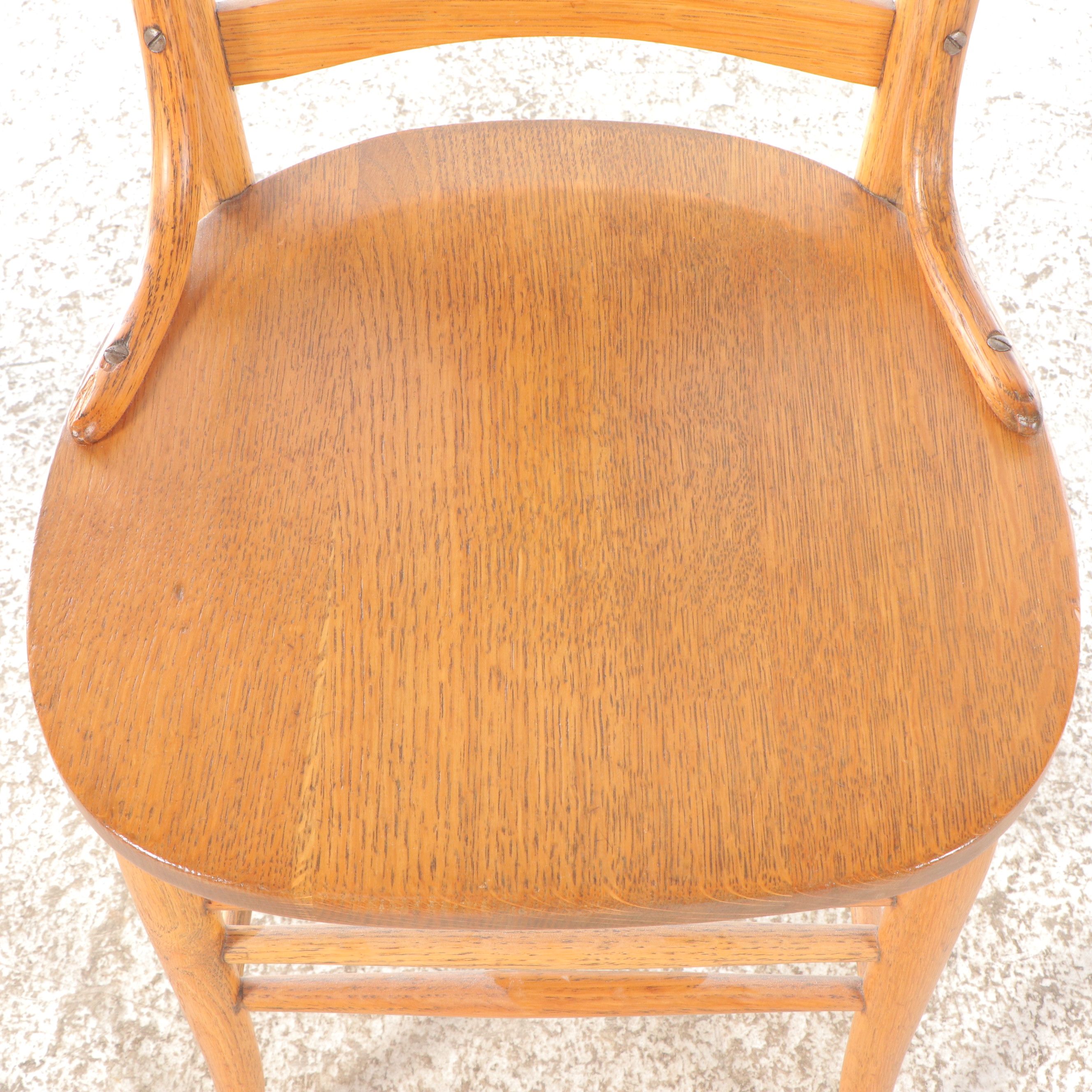 Murphy Oak with Other Polish Art Deco Style Bentwood Chairs