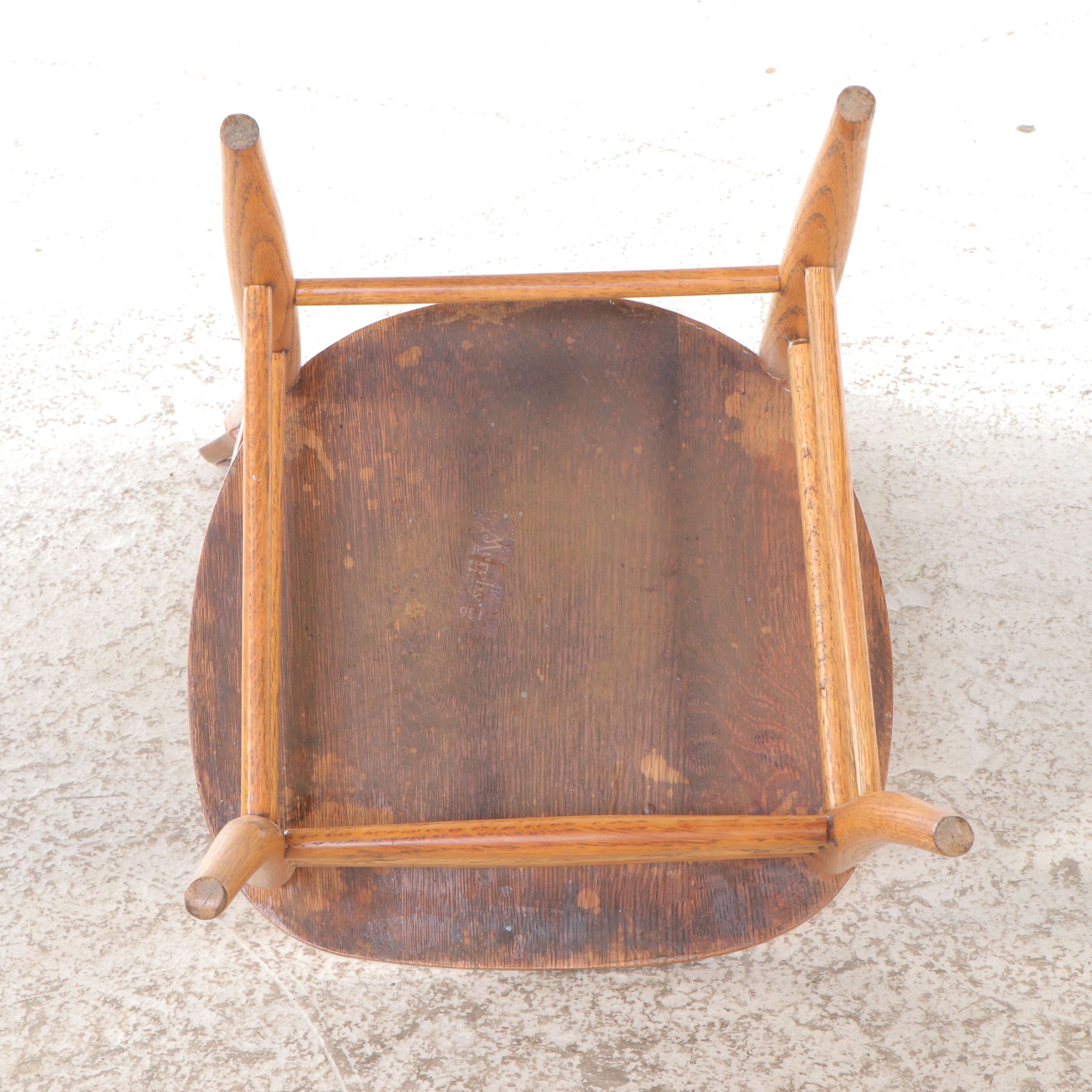 Murphy Oak with Other Polish Art Deco Style Bentwood Chairs