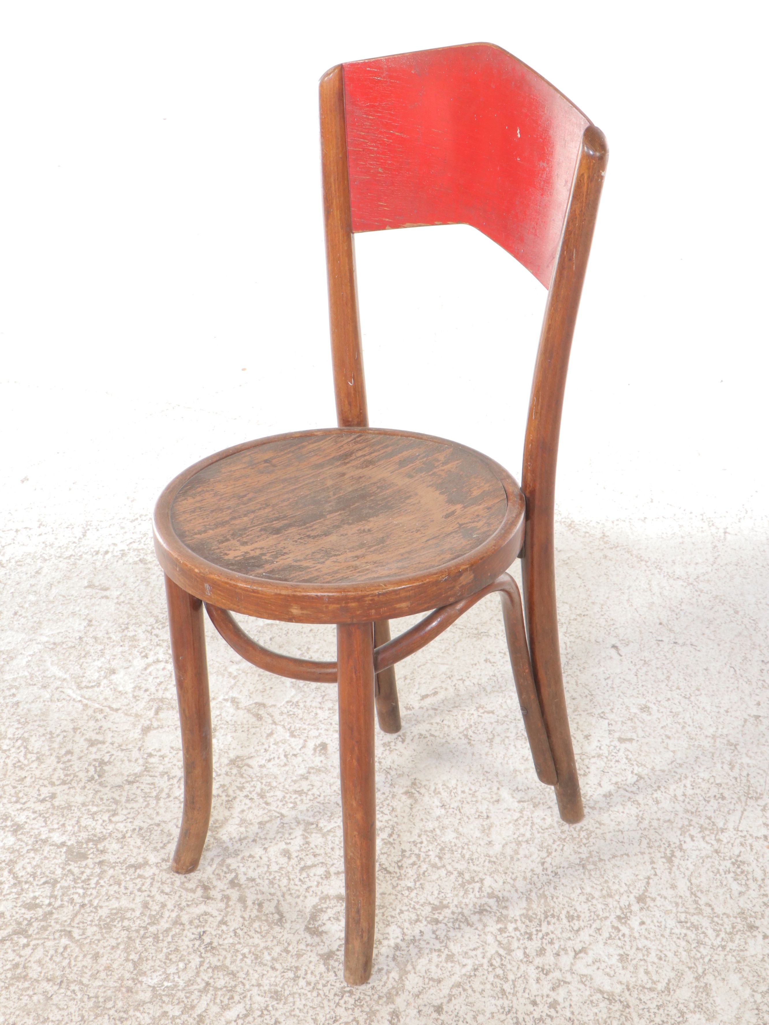 Murphy Oak with Other Polish Art Deco Style Bentwood Chairs