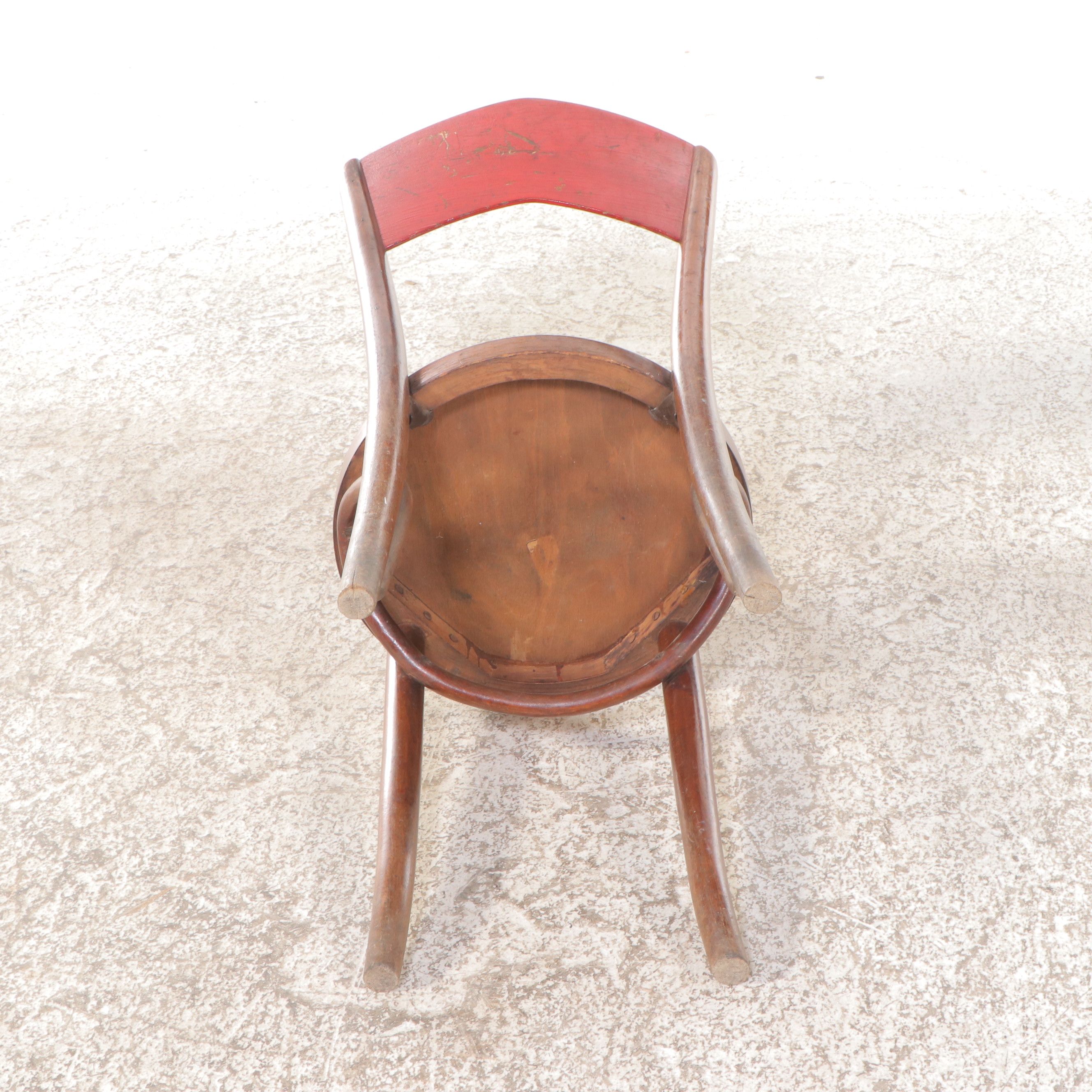 Murphy Oak with Other Polish Art Deco Style Bentwood Chairs