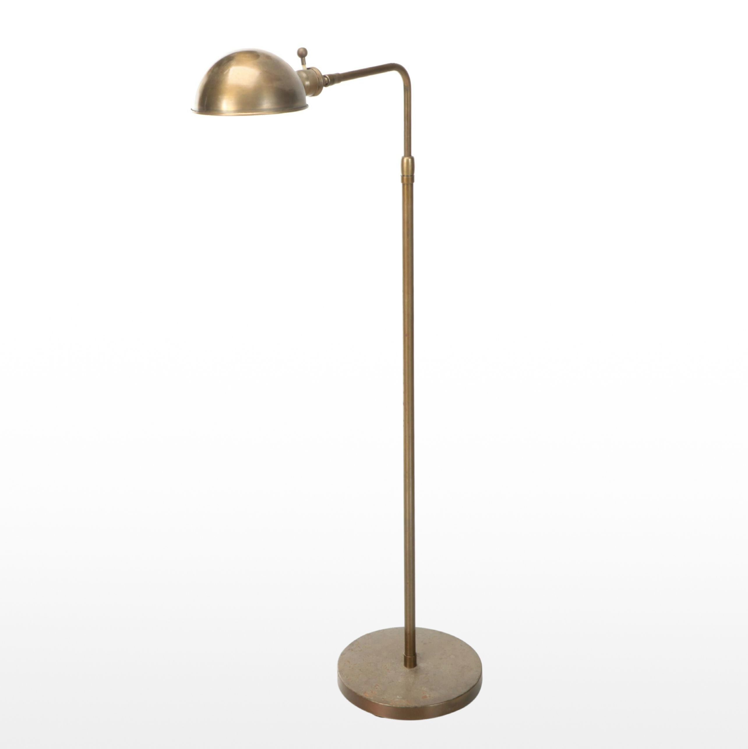 MCM Brass Pharmacy Style Floor Lamp