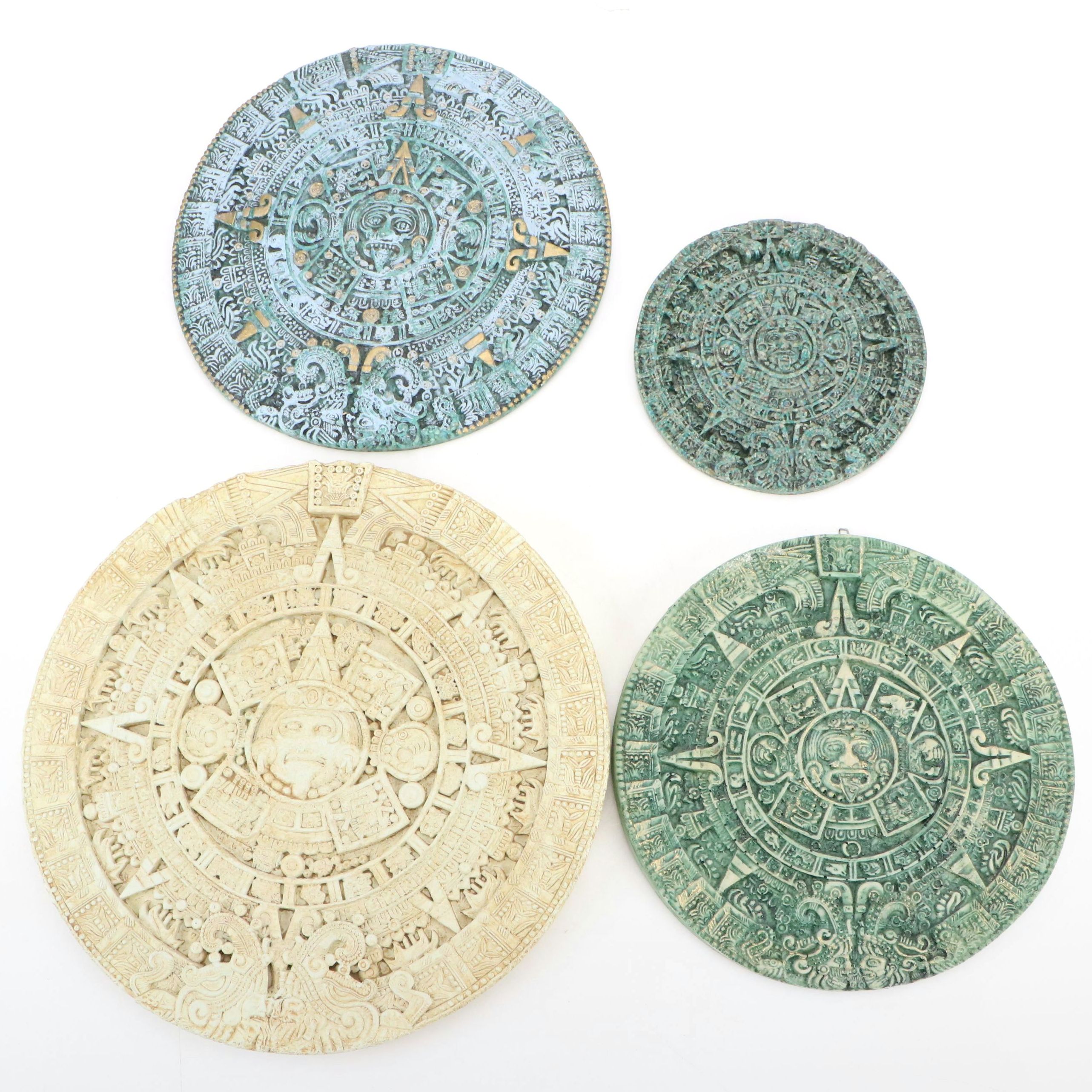 Aztec Style Plaster and Resin Piedra de Sol Wall Décor