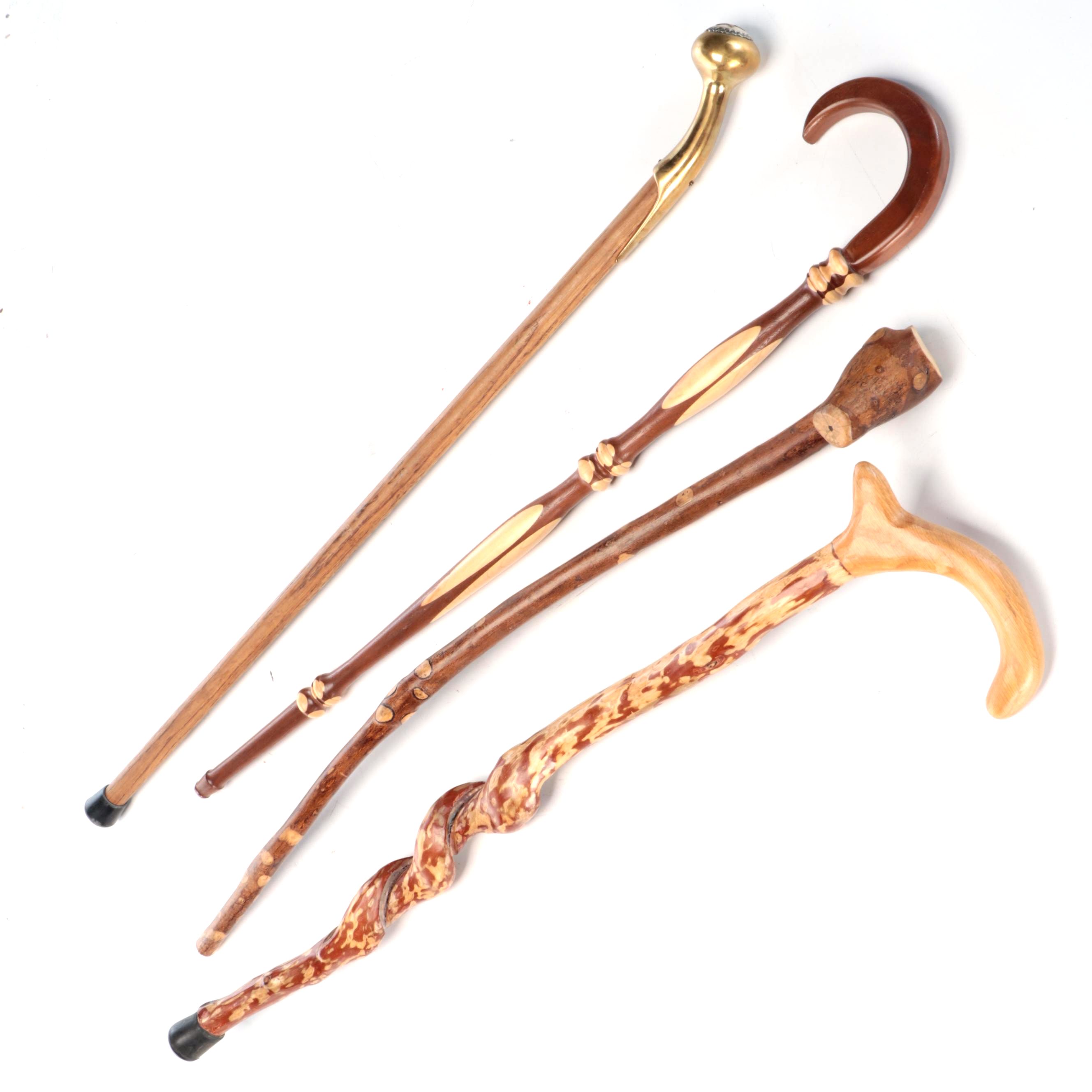 Hand-Carved Wooden Walking Sticks