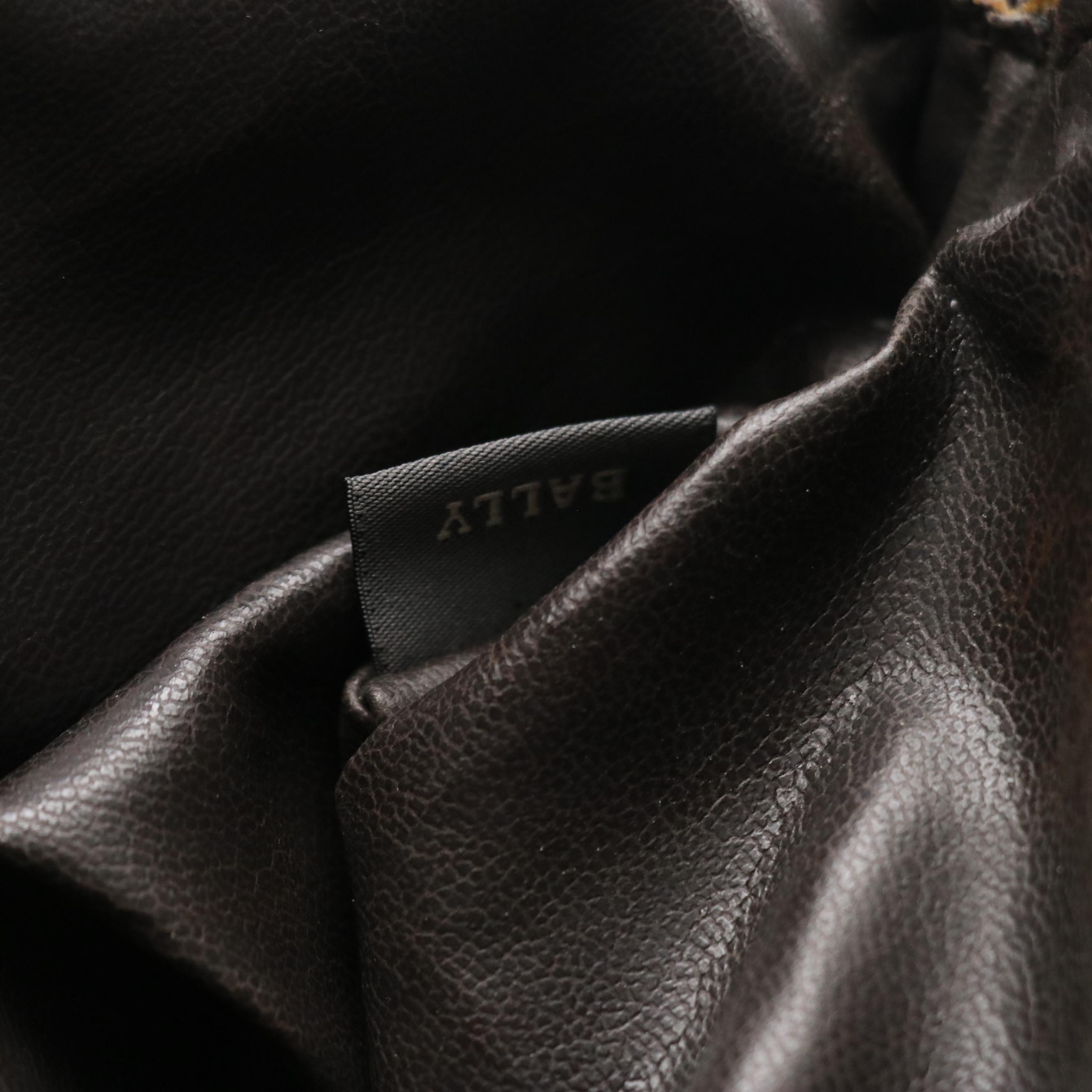 Bally Woven Karung Skin and Leather Top Handle Dome Bag