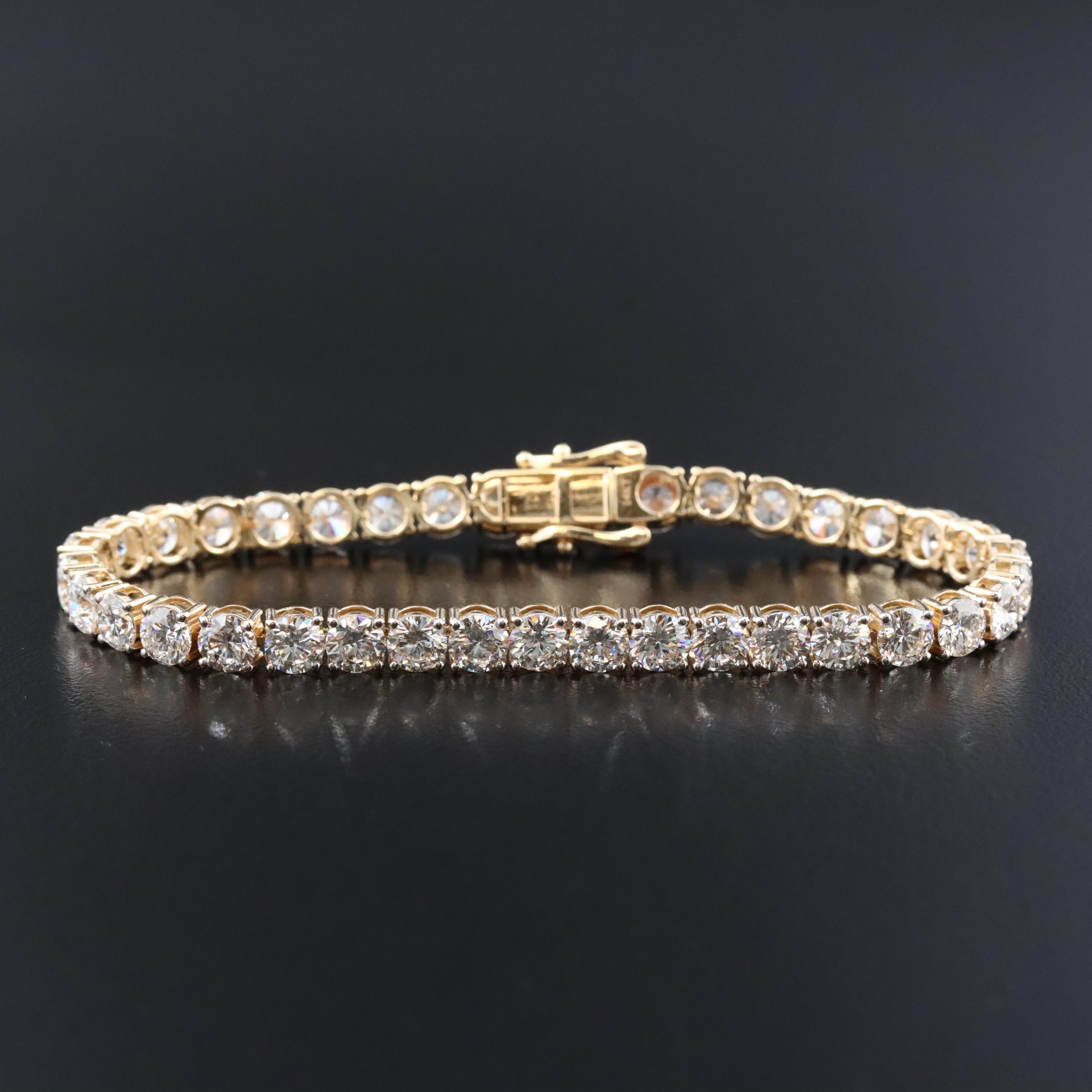 14K 12.54 CTW Lab Grown Diamond Line Bracelet