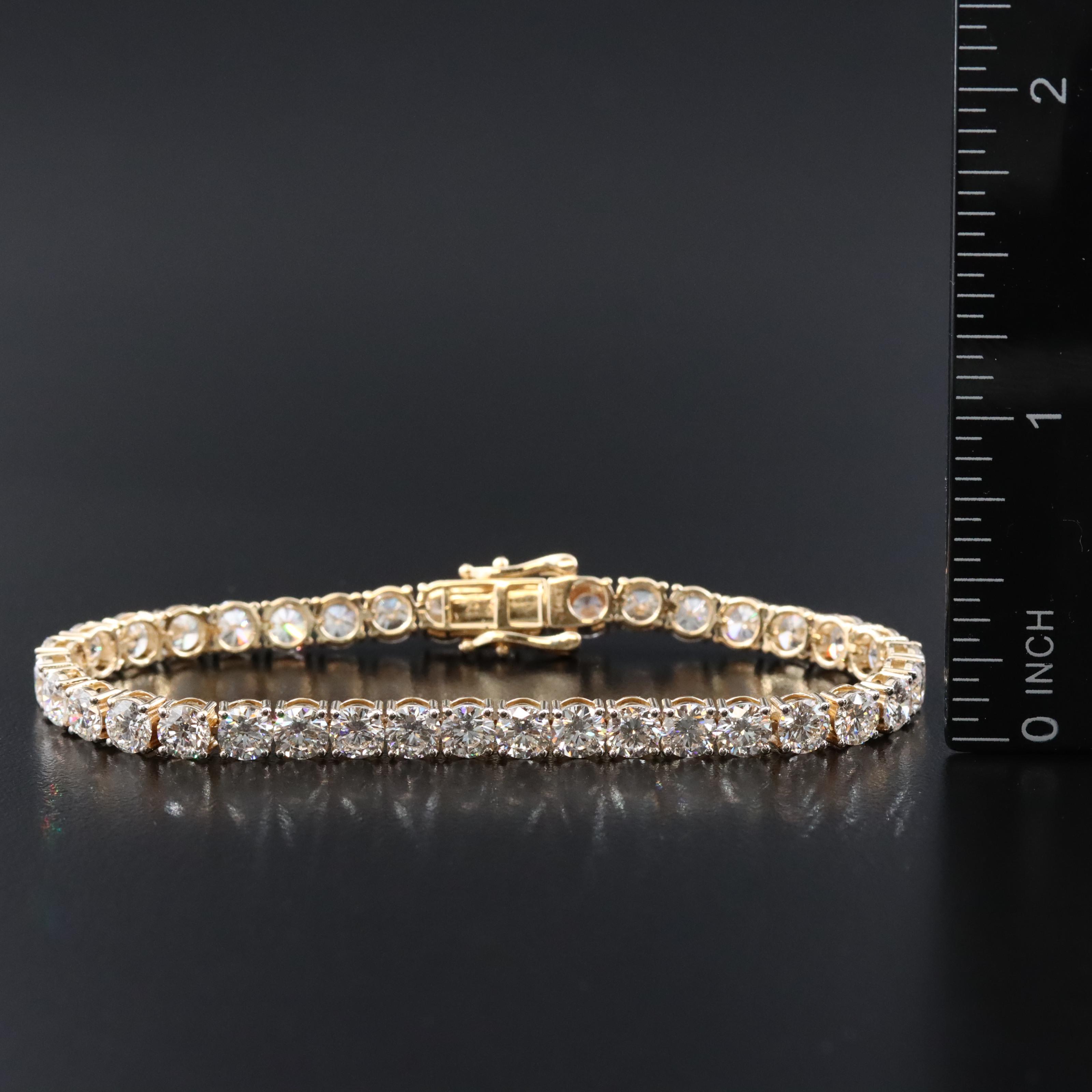 14K 12.54 CTW Lab Grown Diamond Line Bracelet