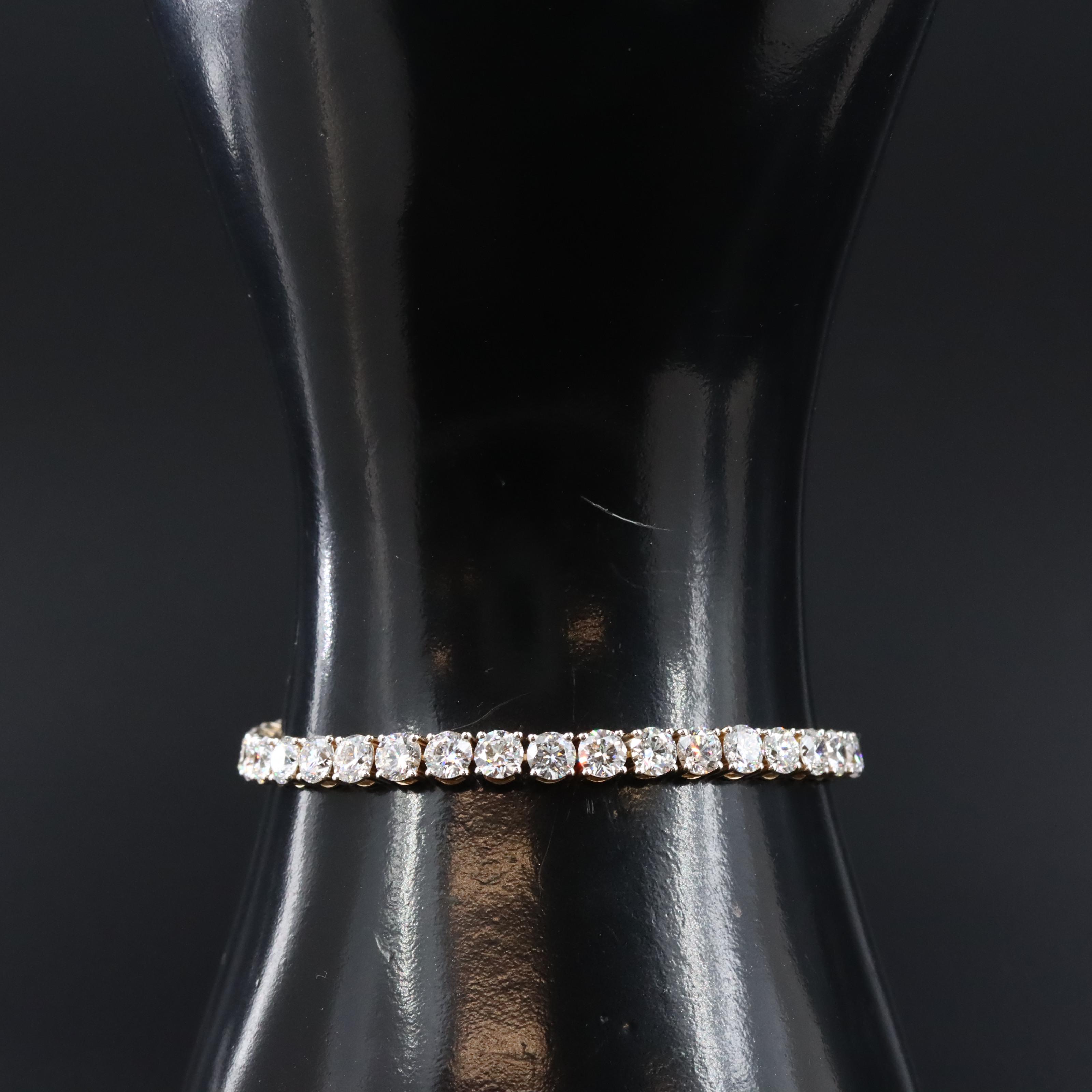 14K 12.54 CTW Lab Grown Diamond Line Bracelet