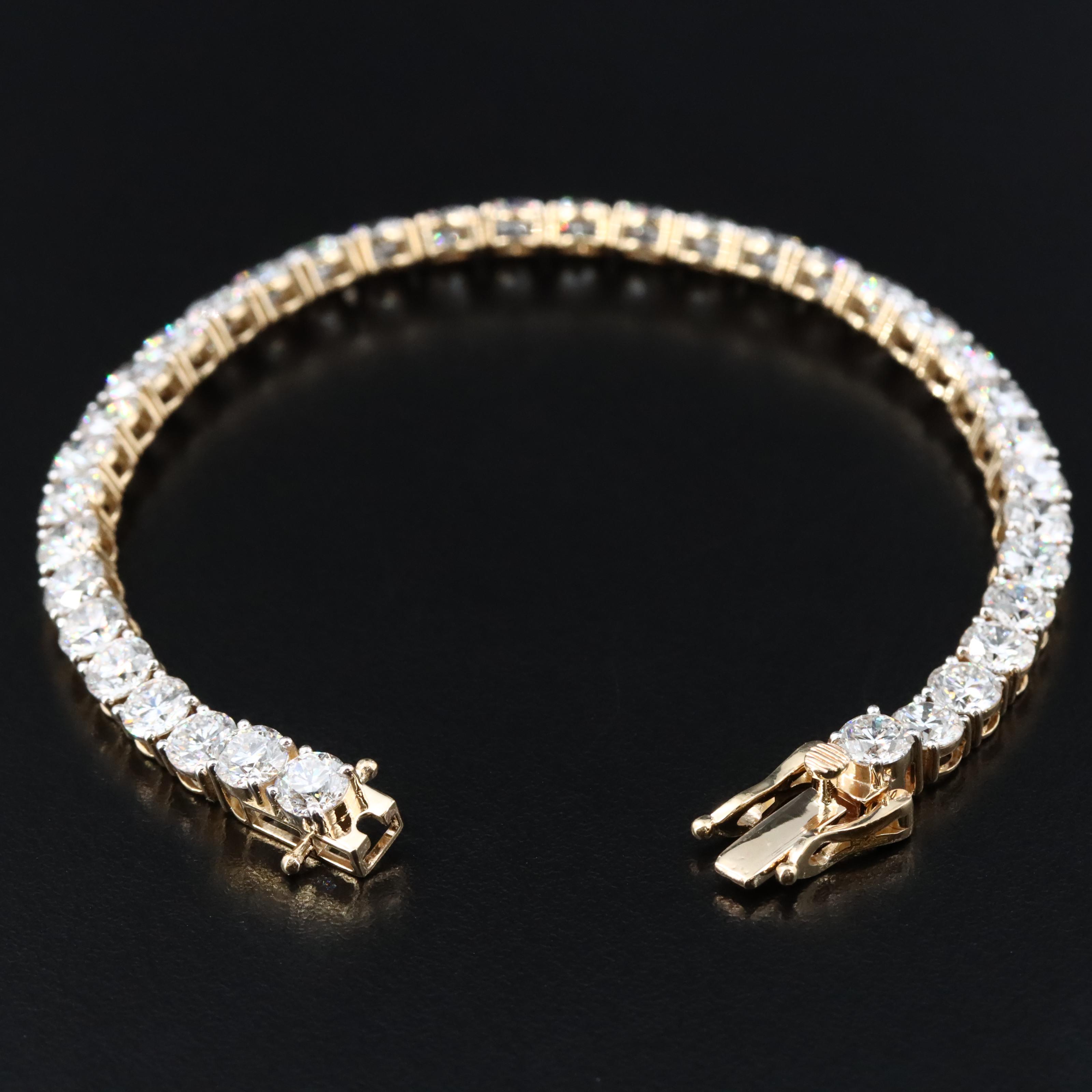14K 12.54 CTW Lab Grown Diamond Line Bracelet