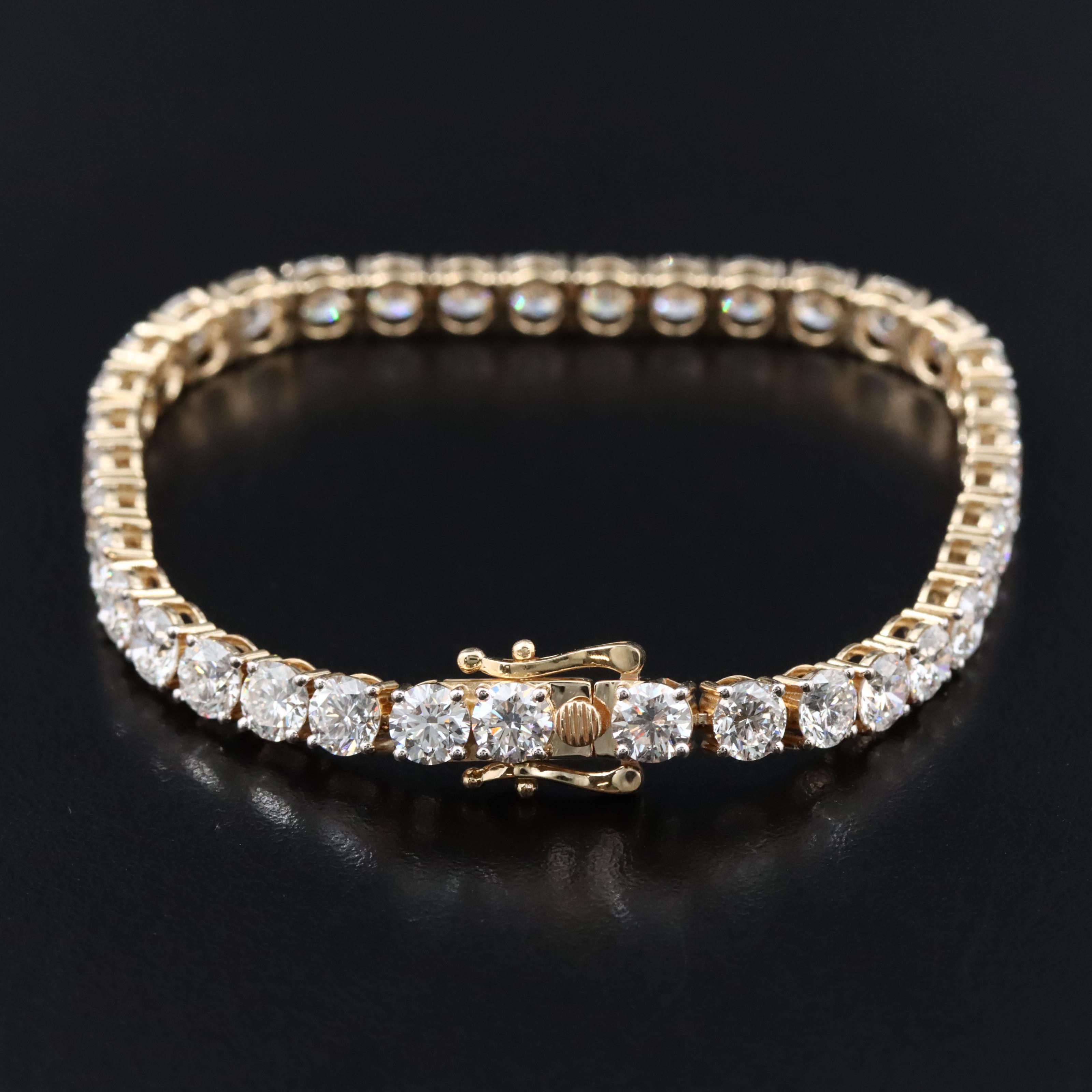 14K 12.54 CTW Lab Grown Diamond Line Bracelet