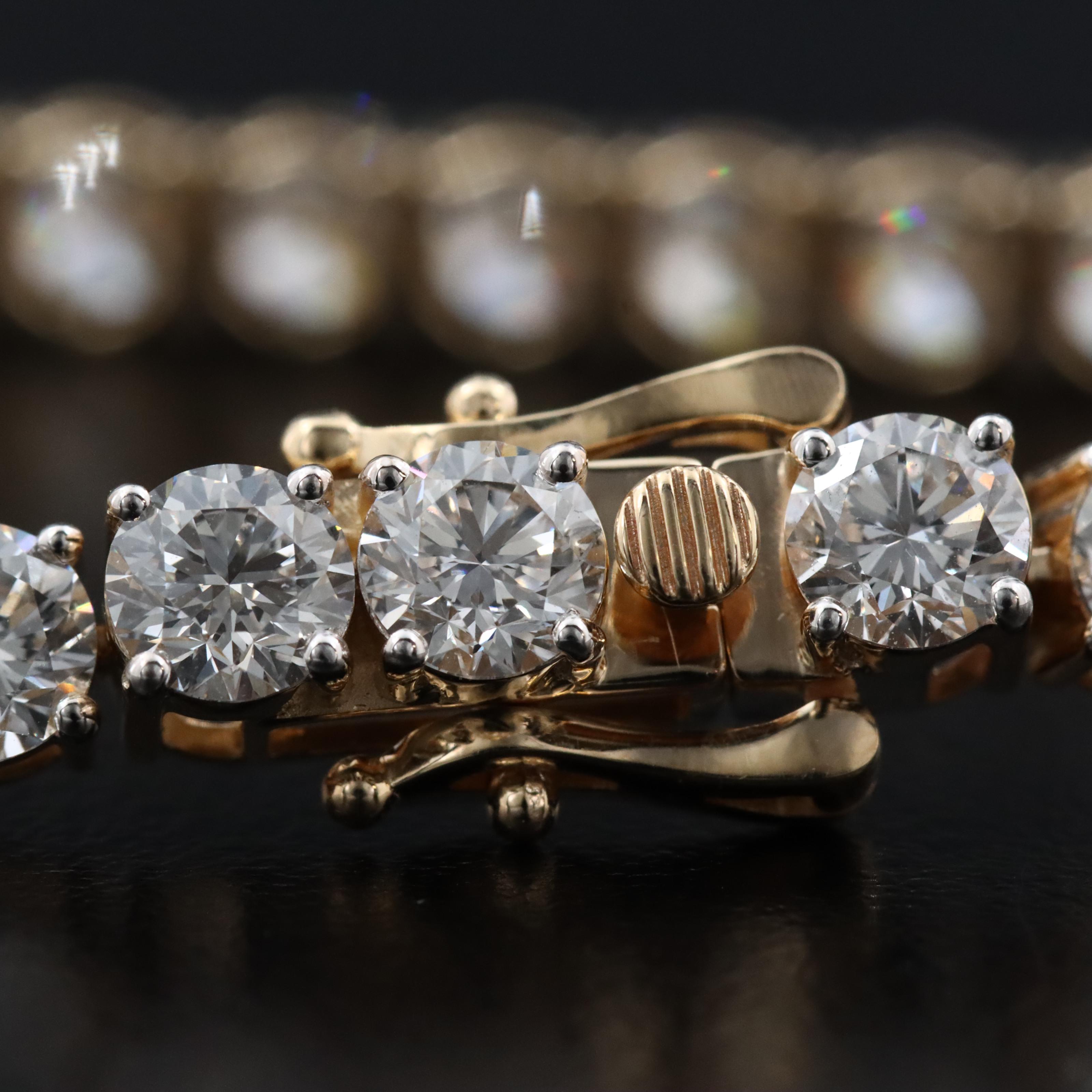 14K 12.54 CTW Lab Grown Diamond Line Bracelet