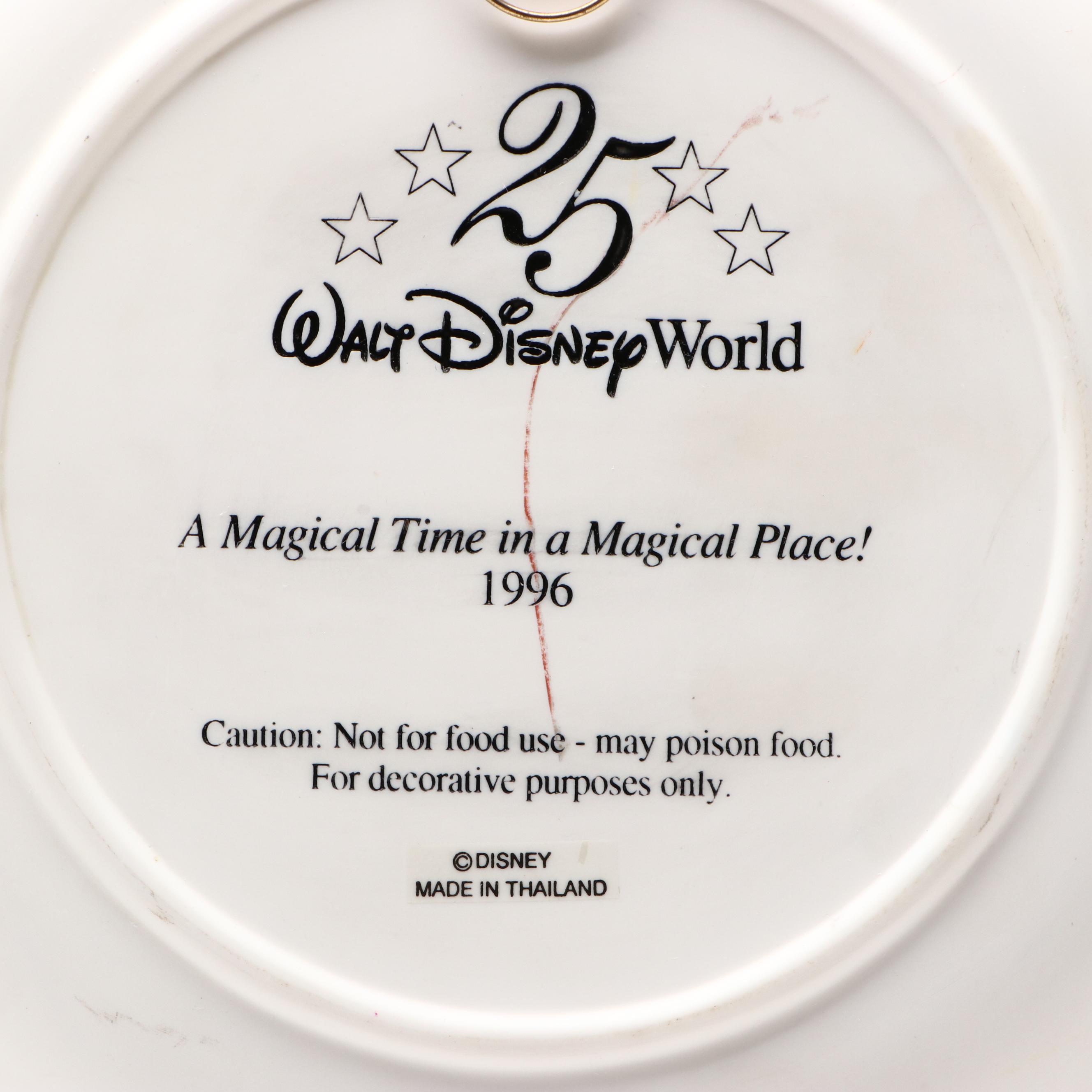 Walt Disney World 25th Anniversary "A Magical Time in a Magical Place!" Plate