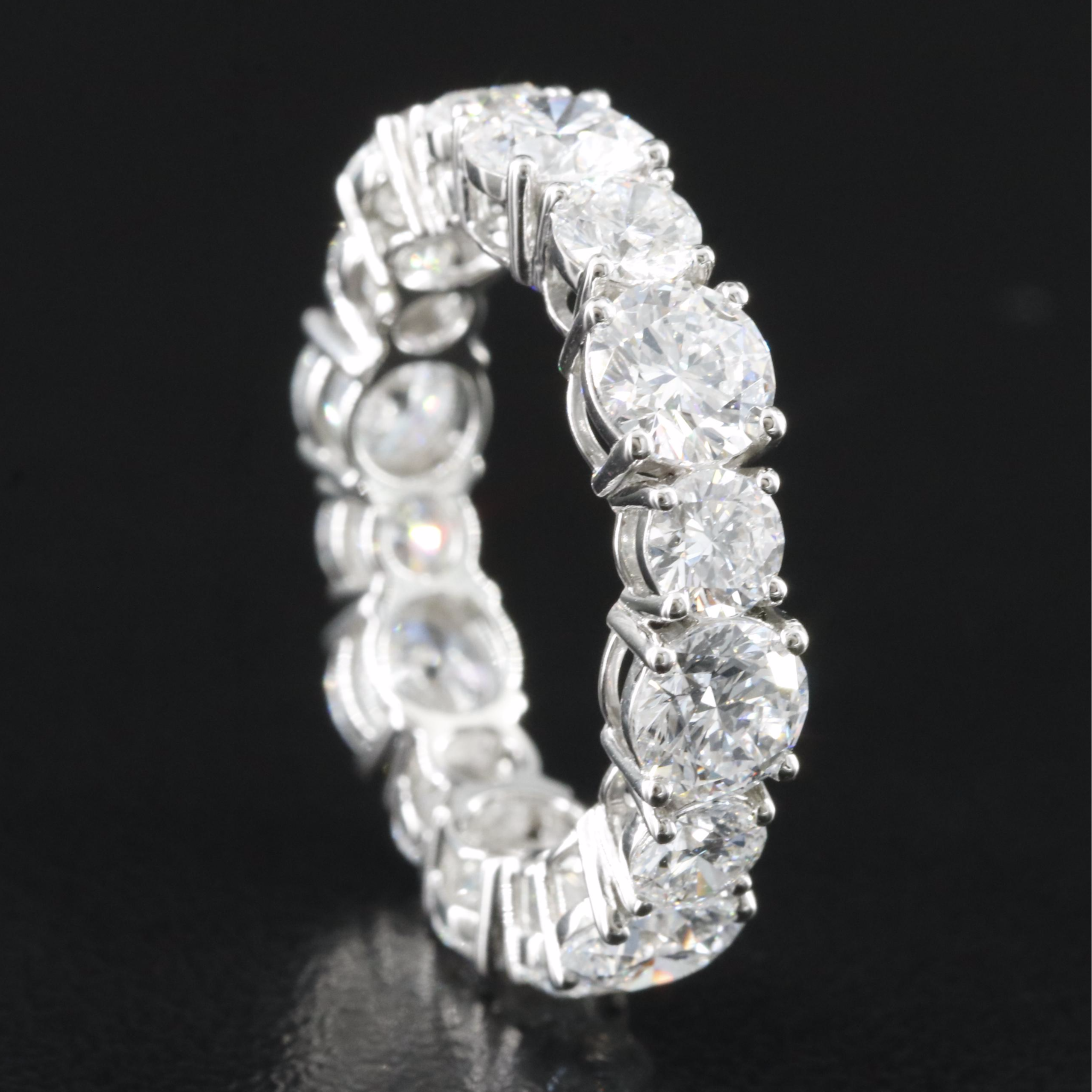 Platinum 6.43 CTW Lab Grown Diamond Eternity Band