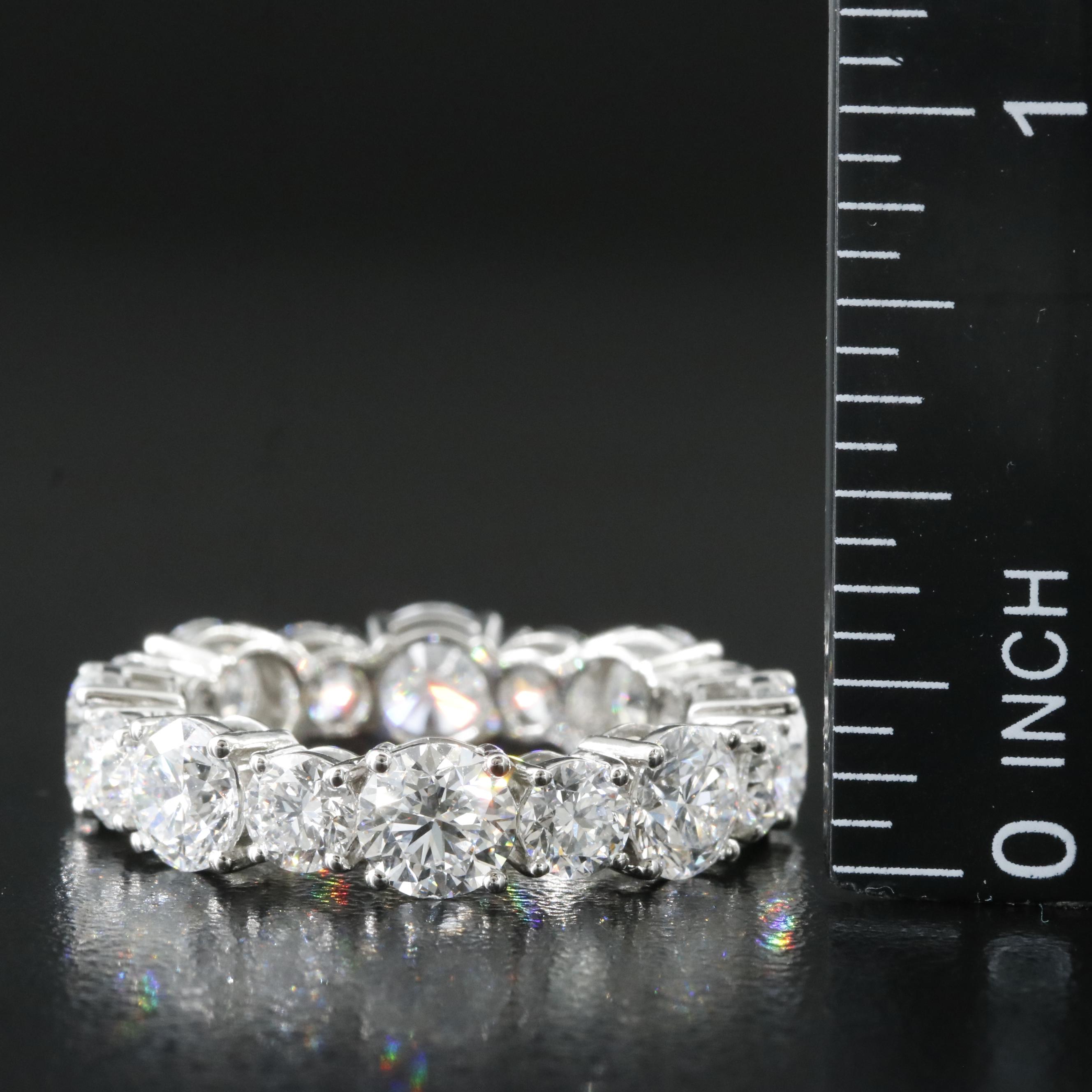 Platinum 6.43 CTW Lab Grown Diamond Eternity Band