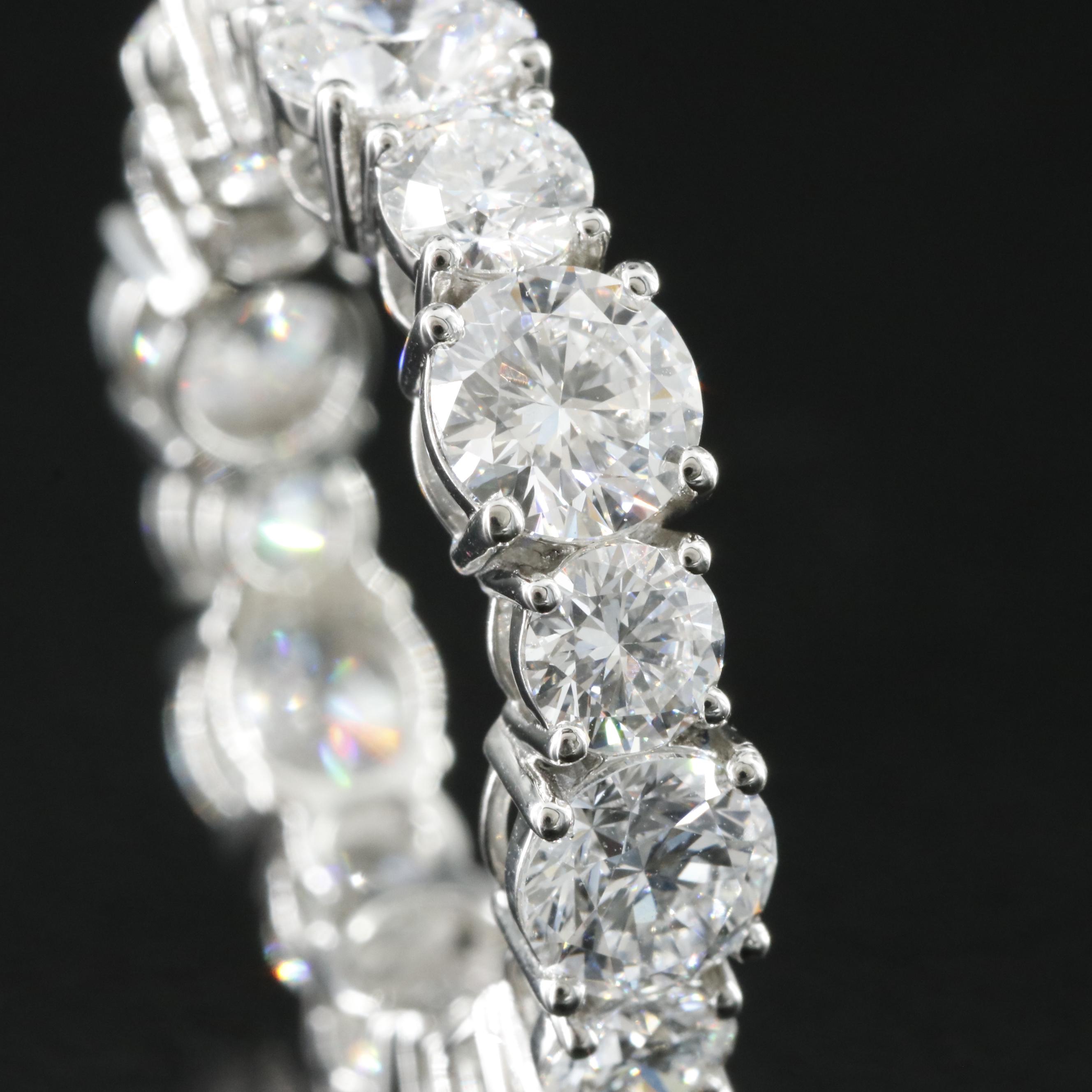 Platinum 6.43 CTW Lab Grown Diamond Eternity Band